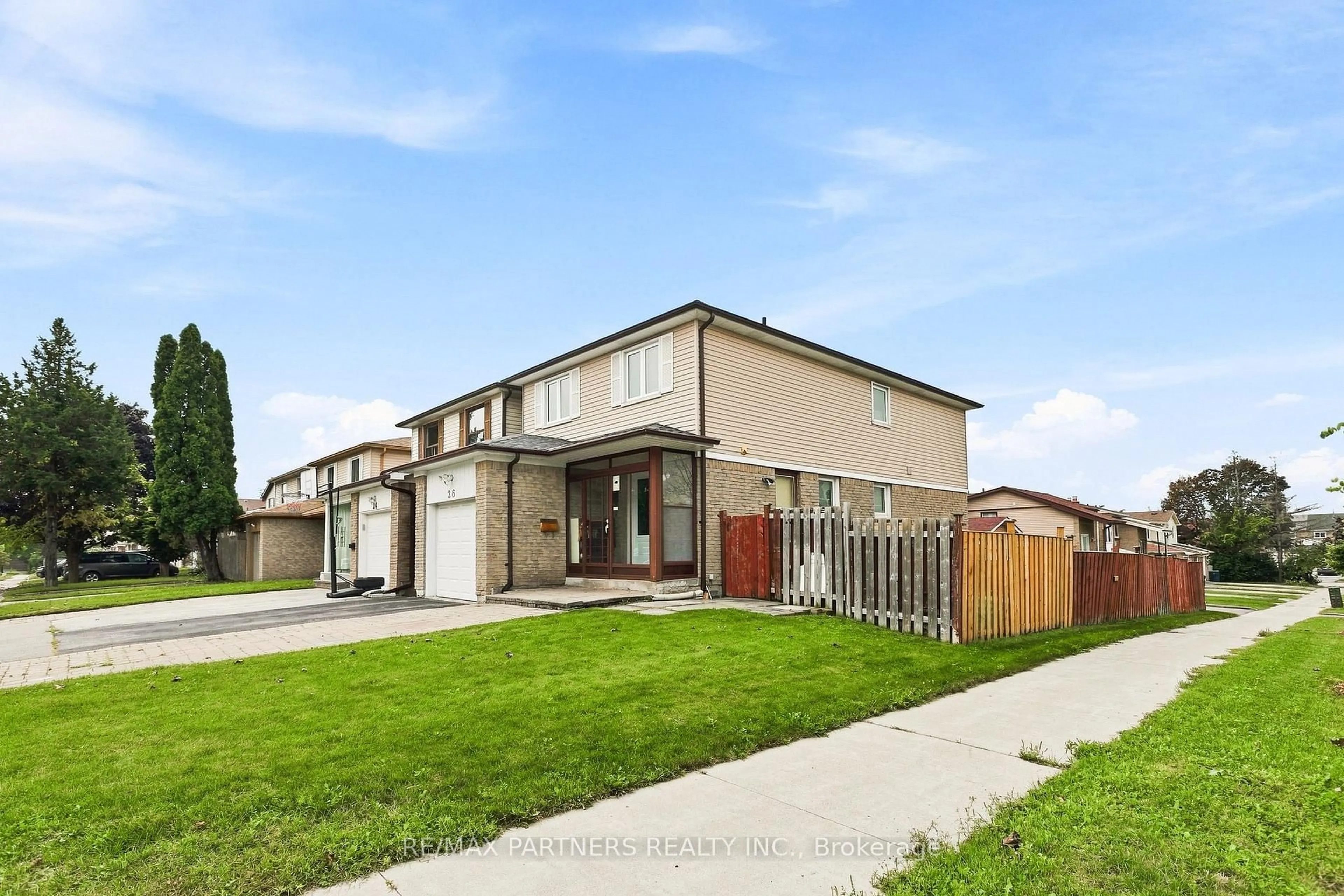 Home with brick exterior material, street for 26 Blue Eagle Tr, Toronto Ontario M1V 1V9