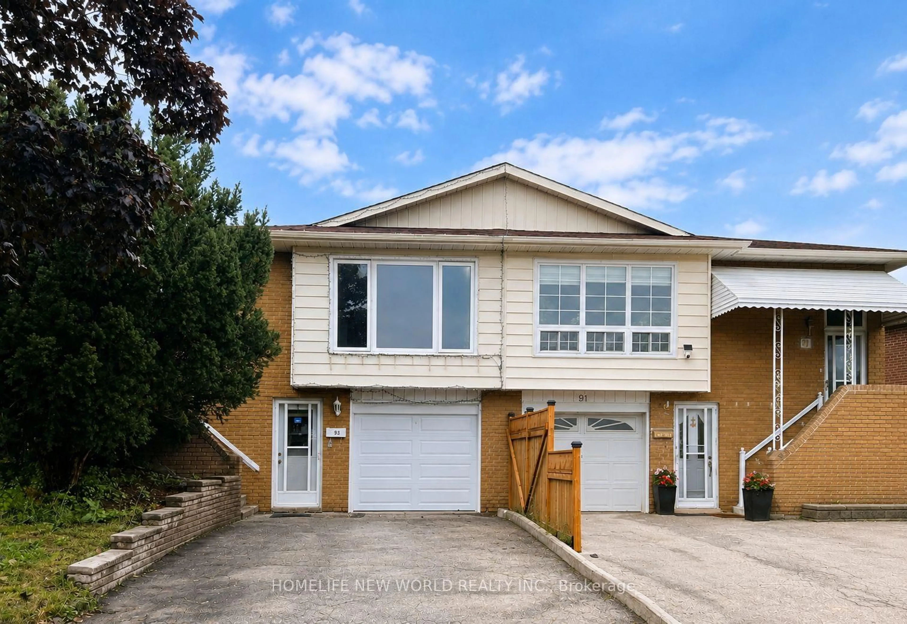 Home with vinyl exterior material, street for 93 Crayford Dr, Toronto Ontario M1W 3B5