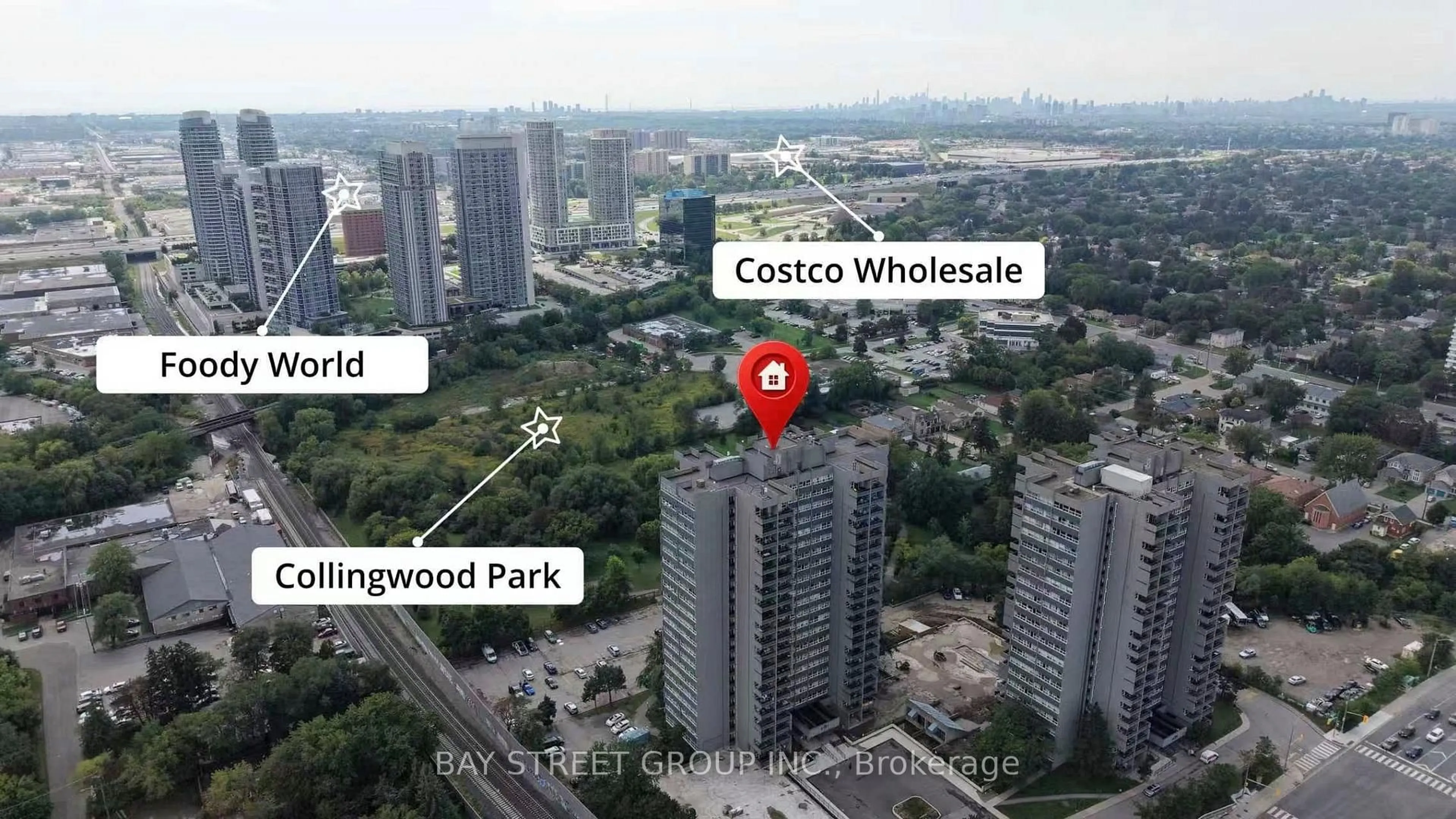 A pic from outside/outdoor area/front of a property/back of a property/a pic from drone, city buildings view from balcony for 4101 Sheppard Ave #1401, Toronto Ontario M1S 3H3