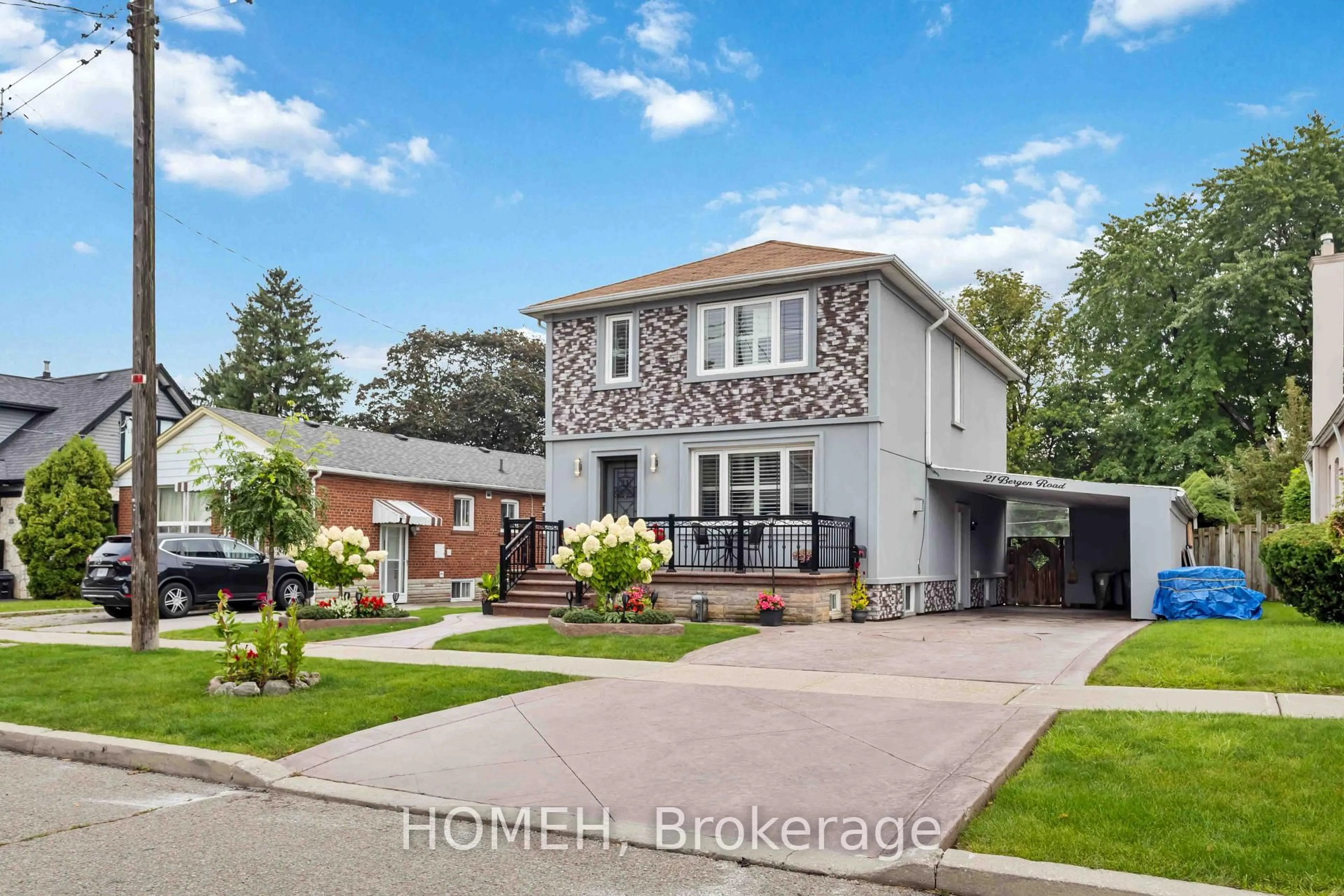 Home with brick exterior material, street for 21 Bergen Rd, Toronto Ontario M1P 1R8