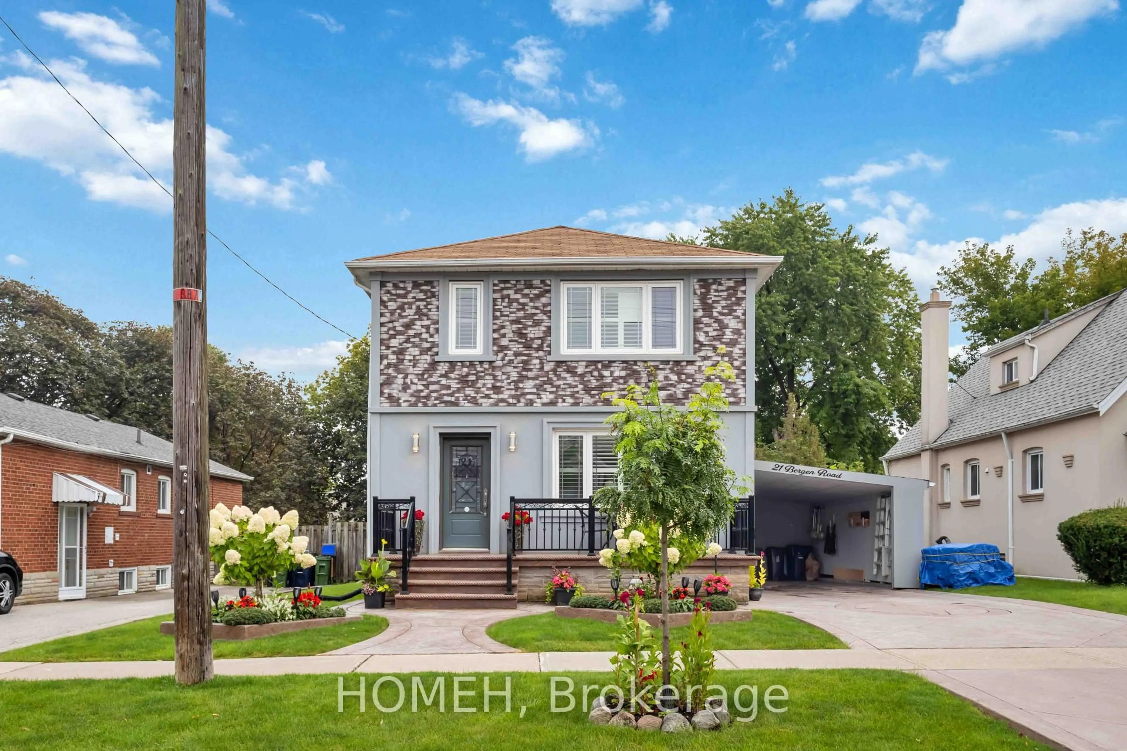 Home with brick exterior material, street for 21 Bergen Rd, Toronto Ontario M1P 1R8