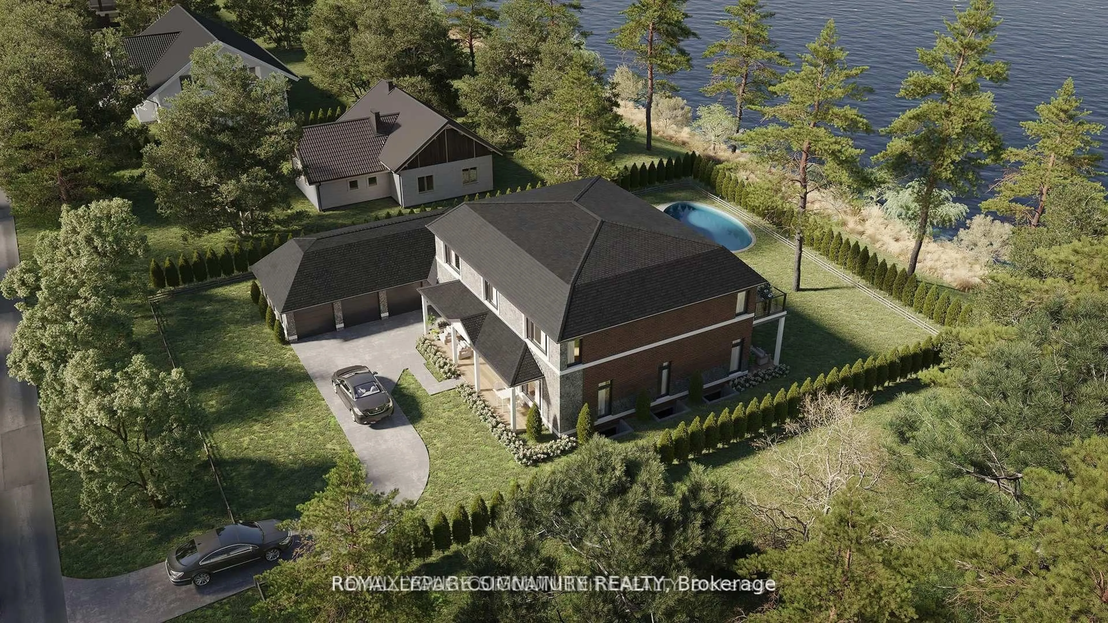 A pic from outside/outdoor area/front of a property/back of a property/a pic from drone, water/lake/river/ocean view for 312 Taylor Rd, Toronto Ontario M1C 2R6
