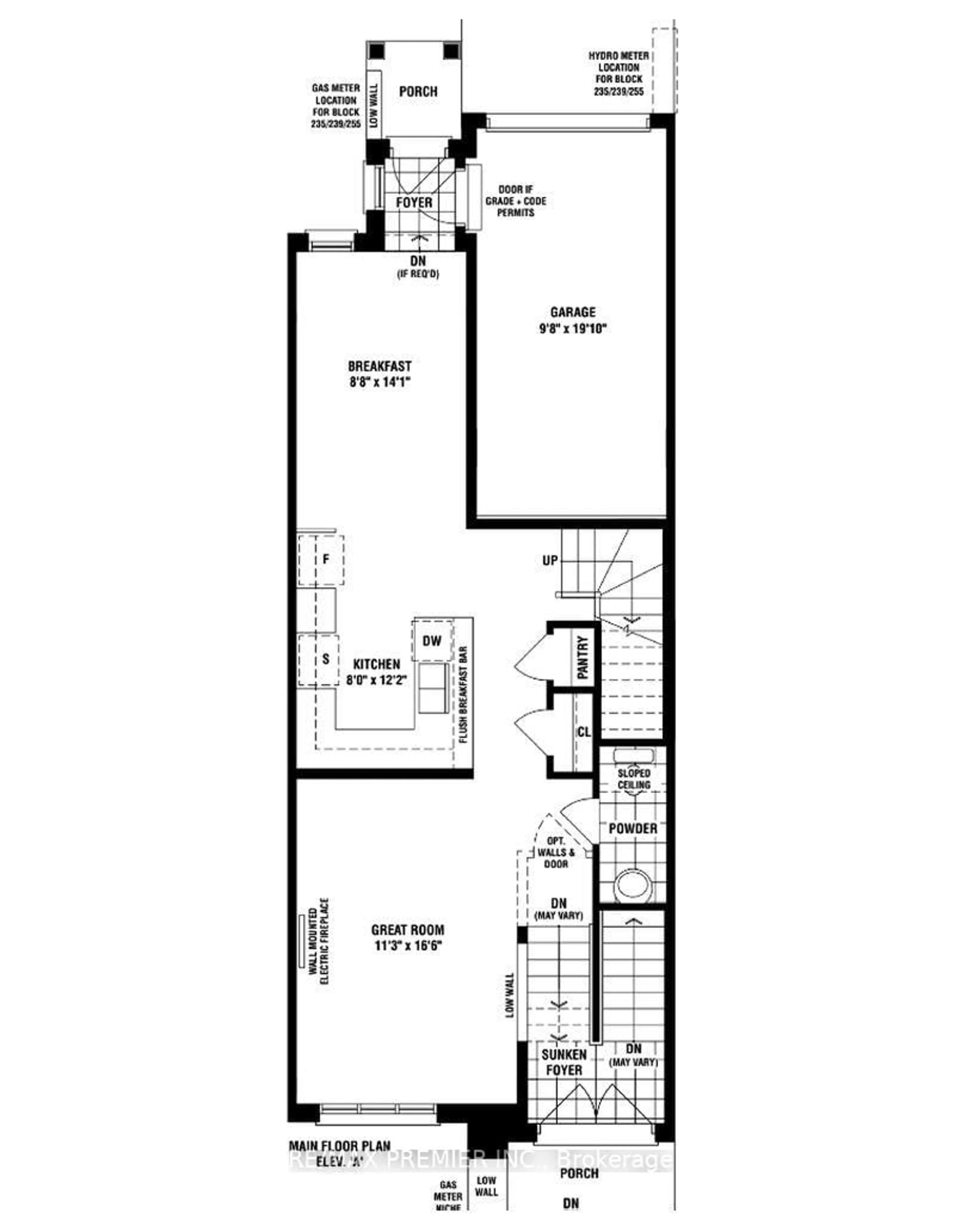Floor plan for 1222 Elizabeth Mackenzie Dr, Pickering Ontario L1X 0S3