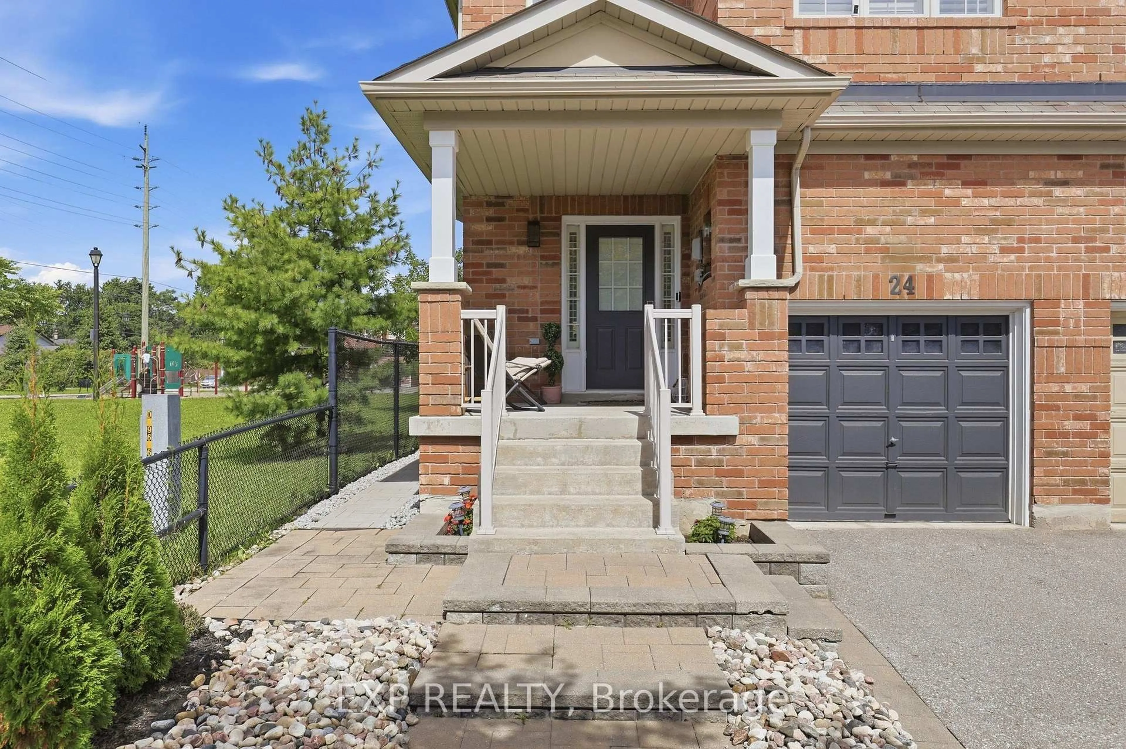Home with brick exterior material, street for 24 Hickman Rd, Ajax Ontario L1S 0C8