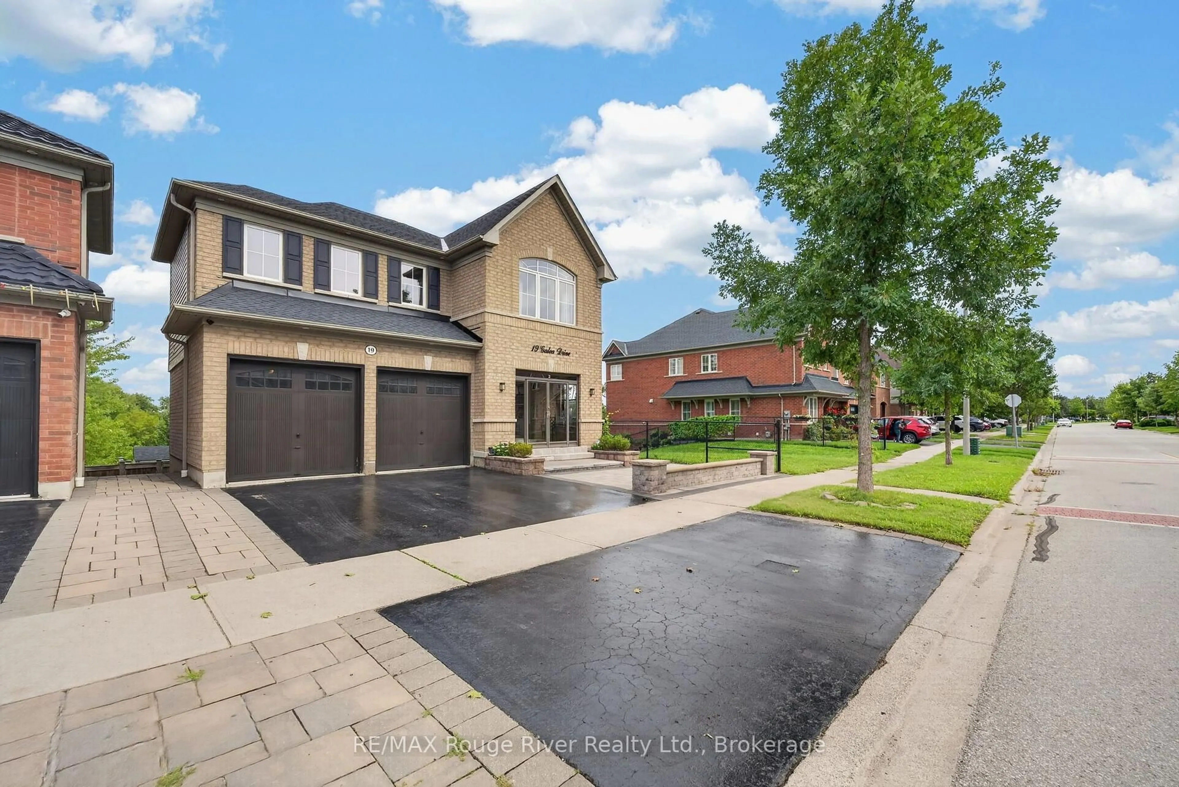 Home with brick exterior material, street for 19 Galea Dr, Ajax Ontario L1Z 0J7
