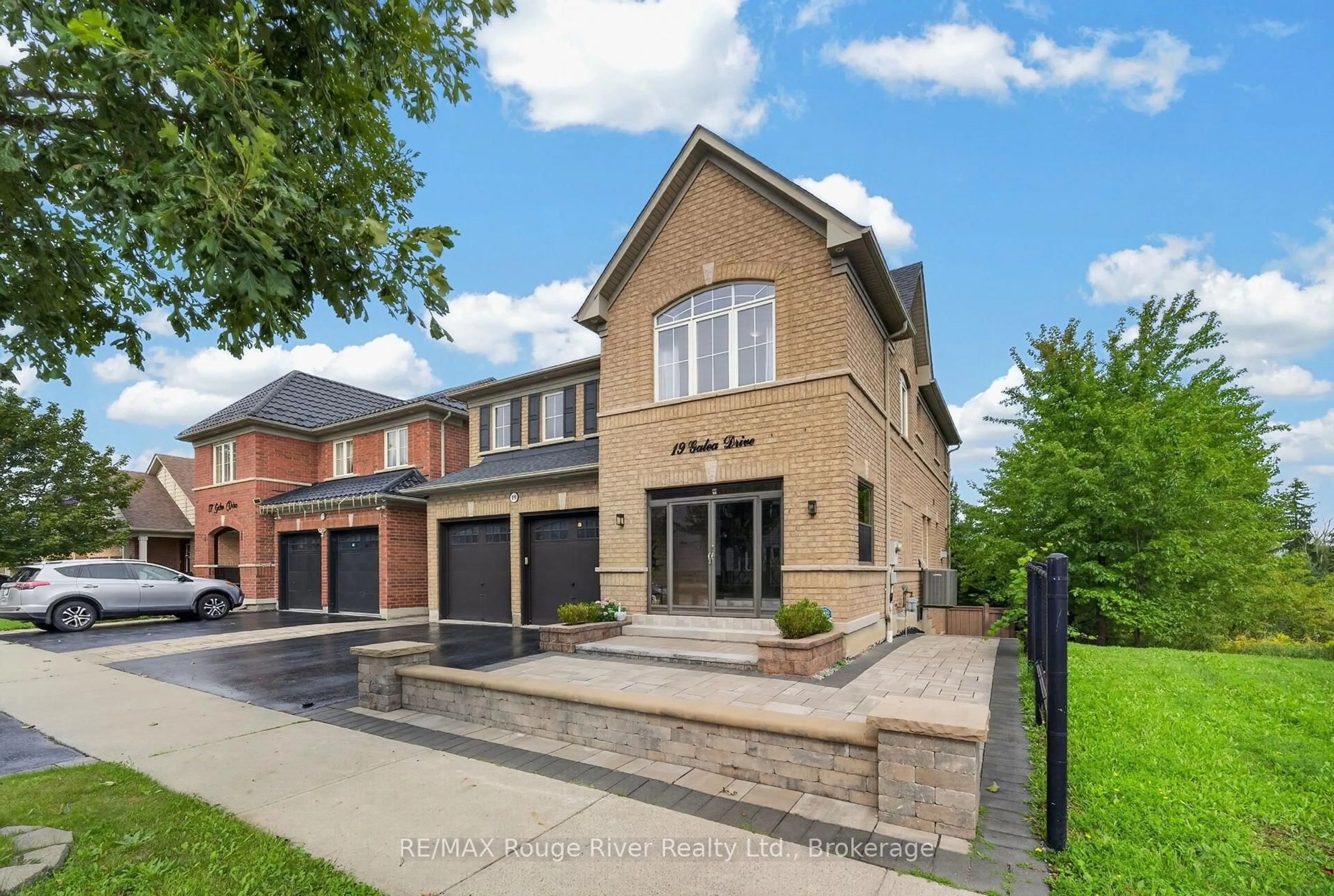 Home with brick exterior material, street for 19 Galea Dr, Ajax Ontario L1Z 0J7