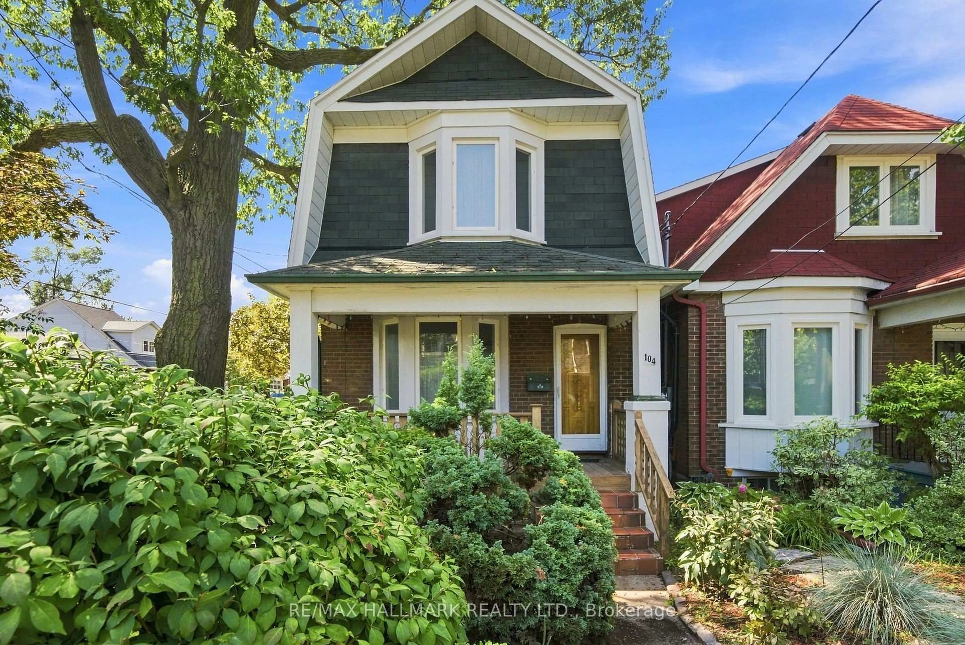 Home with brick exterior material, street for 104 Chisholm Ave, Toronto Ontario M4C 4V7
