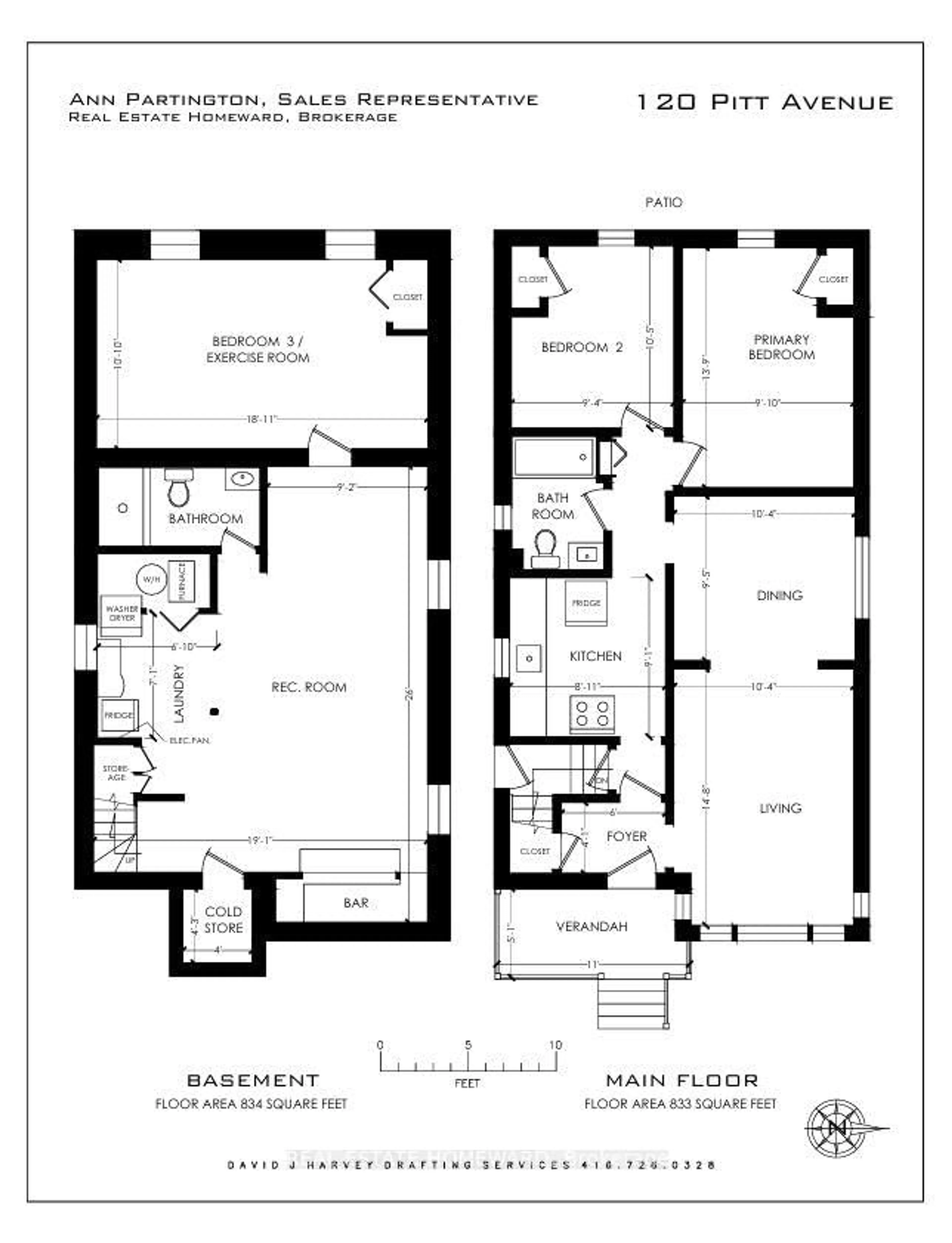 Floor plan for 120 Pitt Ave, Toronto Ontario M1L 2R6