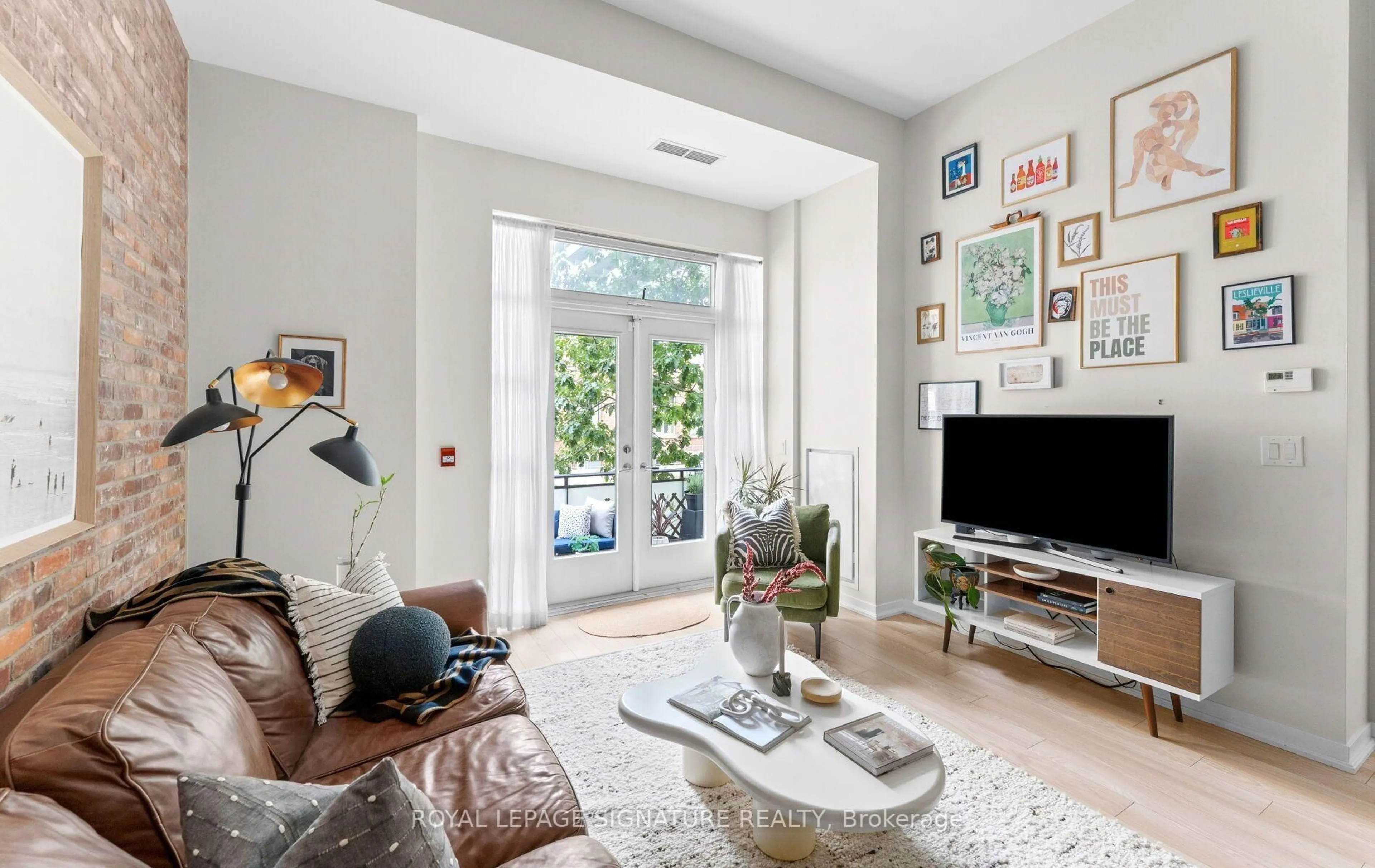 Living room with furniture, unknown for 88 Colgate Ave #111, Toronto Ontario M4M 0A6