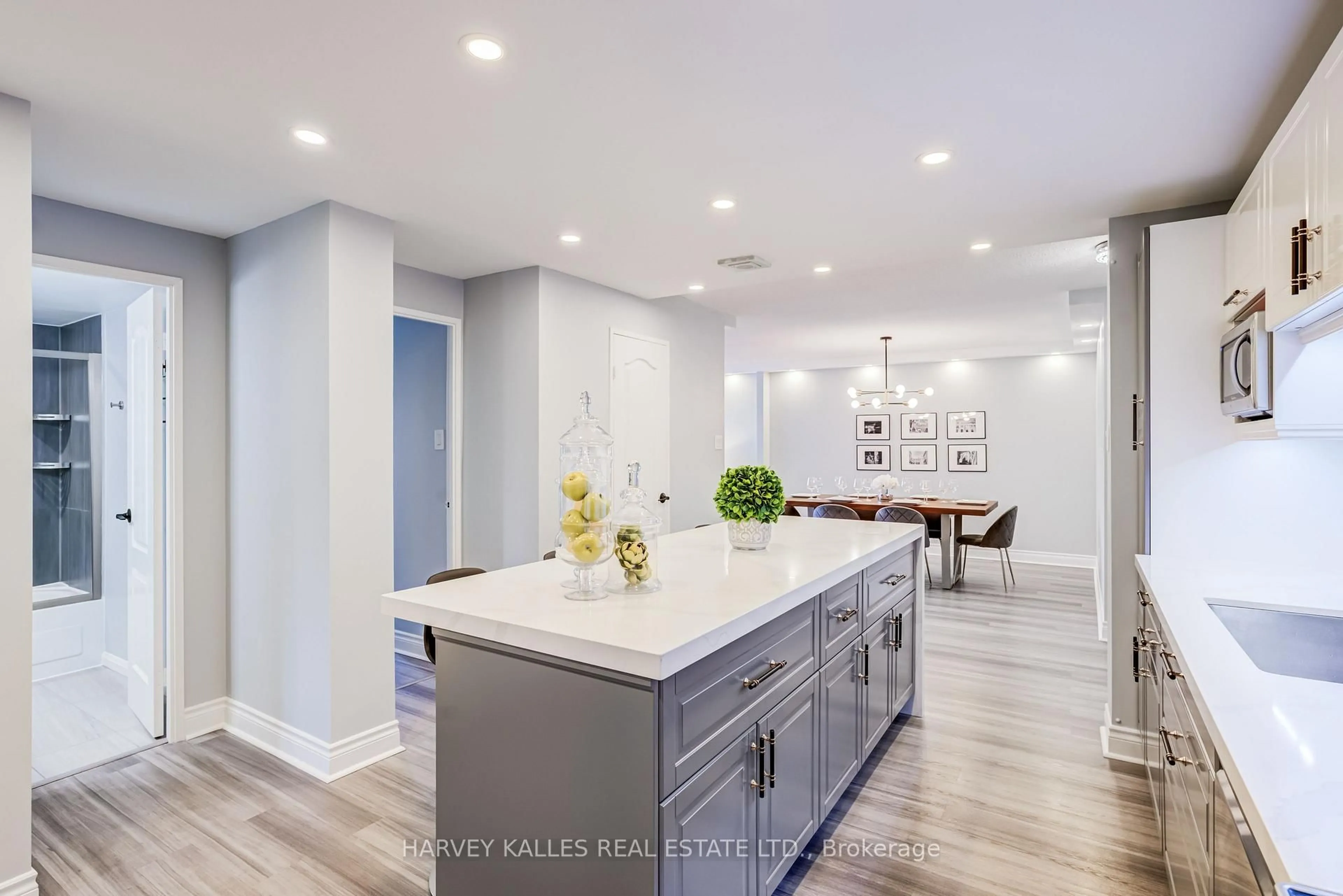 Open concept kitchen, ceramic/tile floor for 65 Huntingdale Blvd #103, Toronto Ontario M1W 2P1