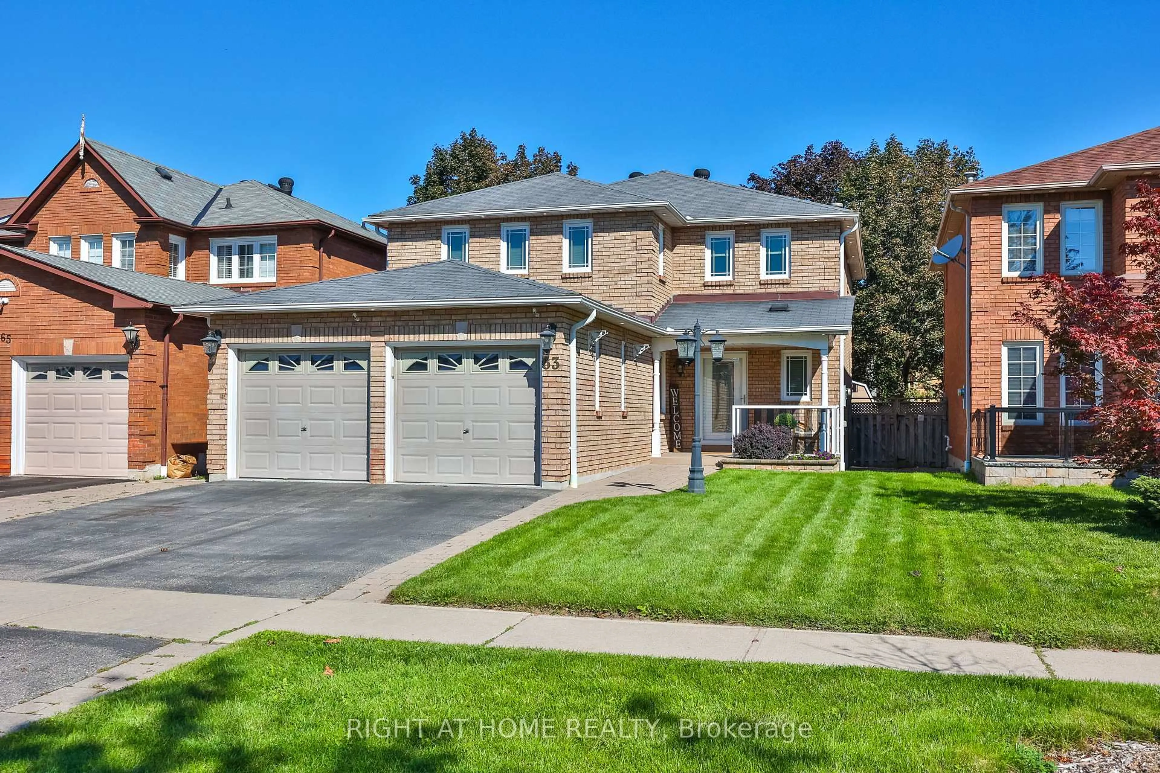 Home with brick exterior material, street for 63 Keeble Cres, Ajax Ontario L1T 3R6