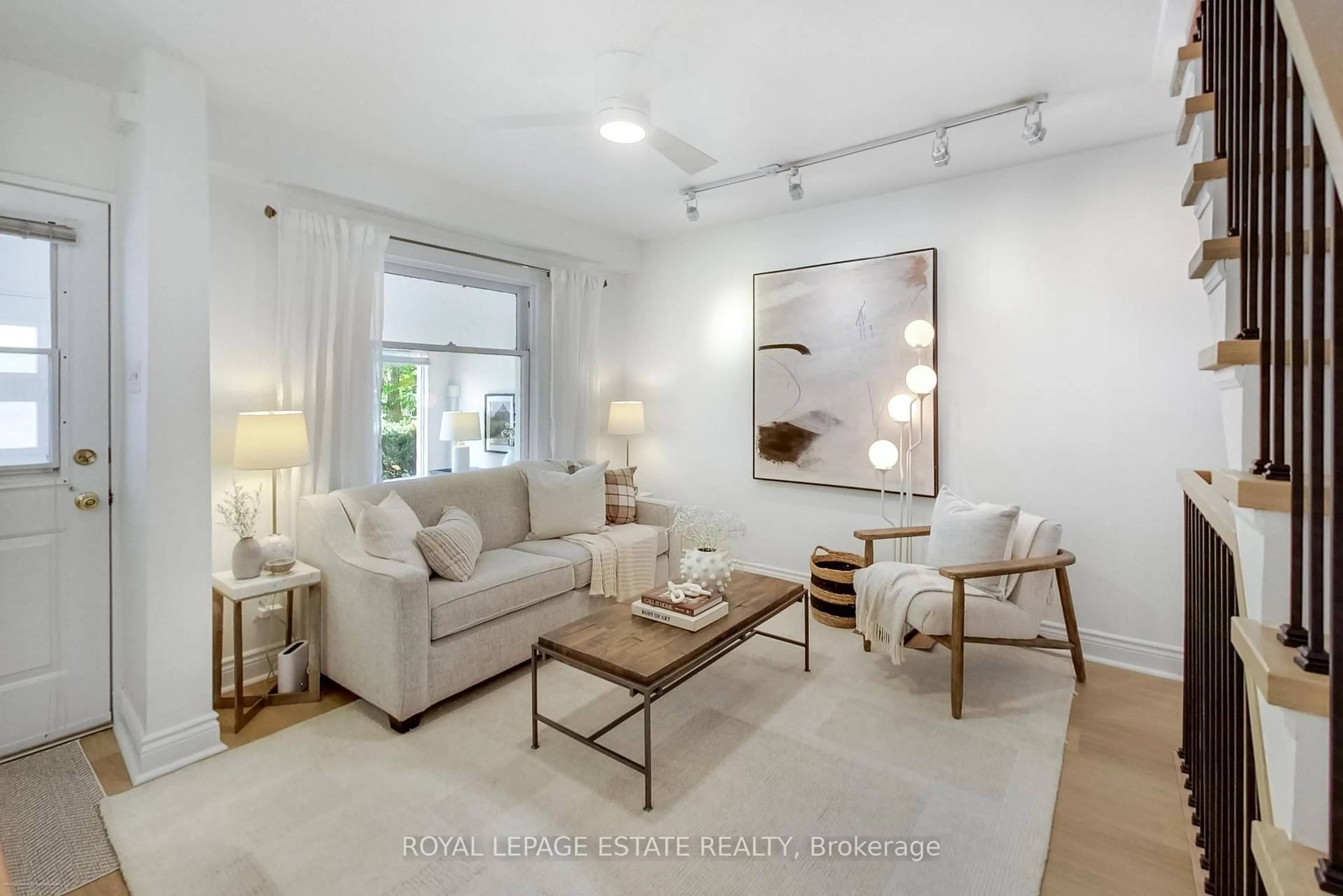 Living room with furniture, unknown for 151 Drayton Ave, Toronto Ontario M4C 3M1