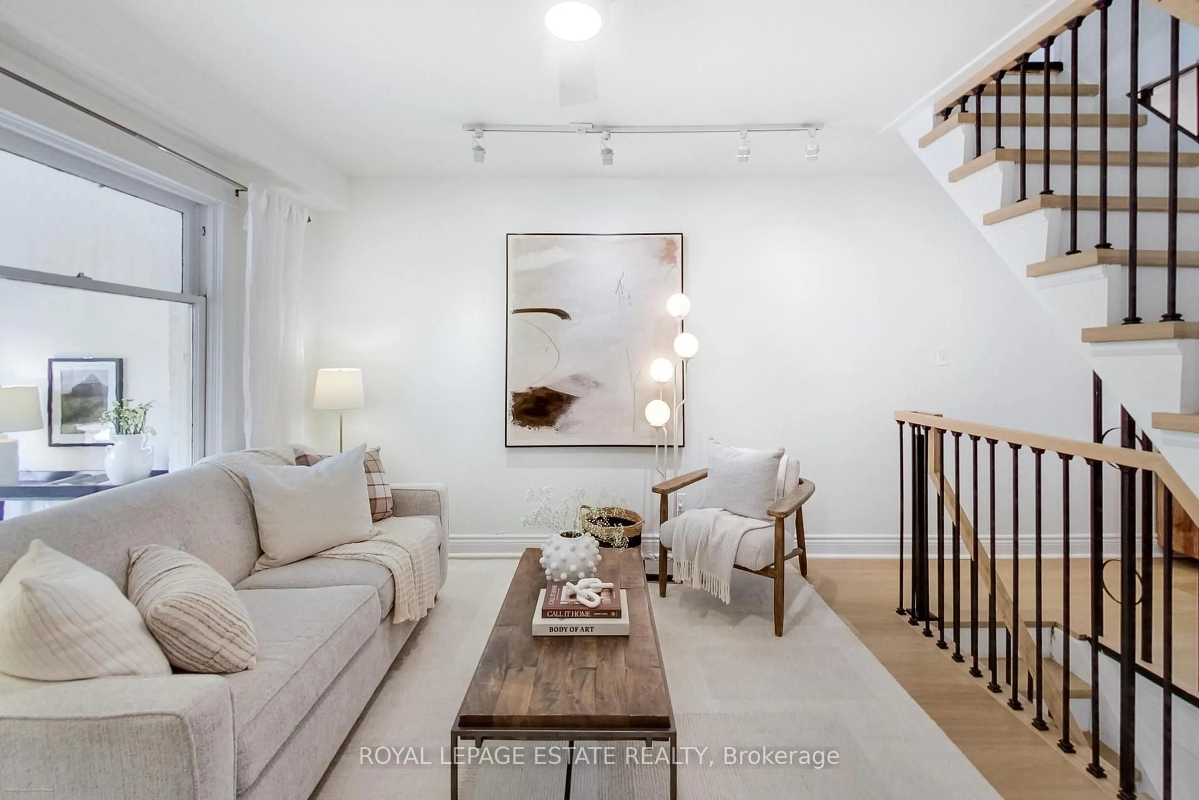 Living room with furniture, unknown for 151 Drayton Ave, Toronto Ontario M4C 3M1