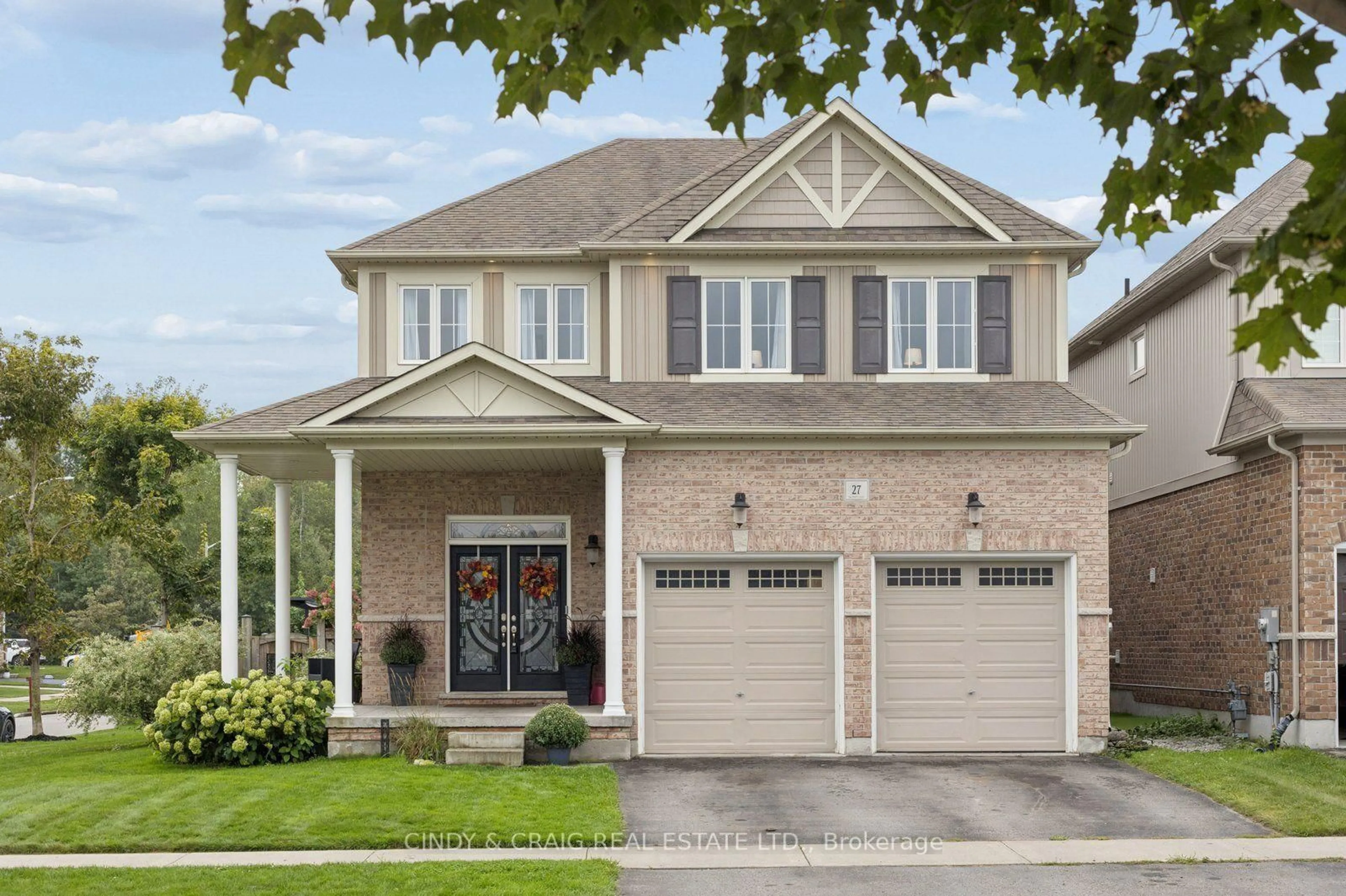Home with brick exterior material, street for 27 Elmer Adams Dr, Clarington Ontario L1E 2L7