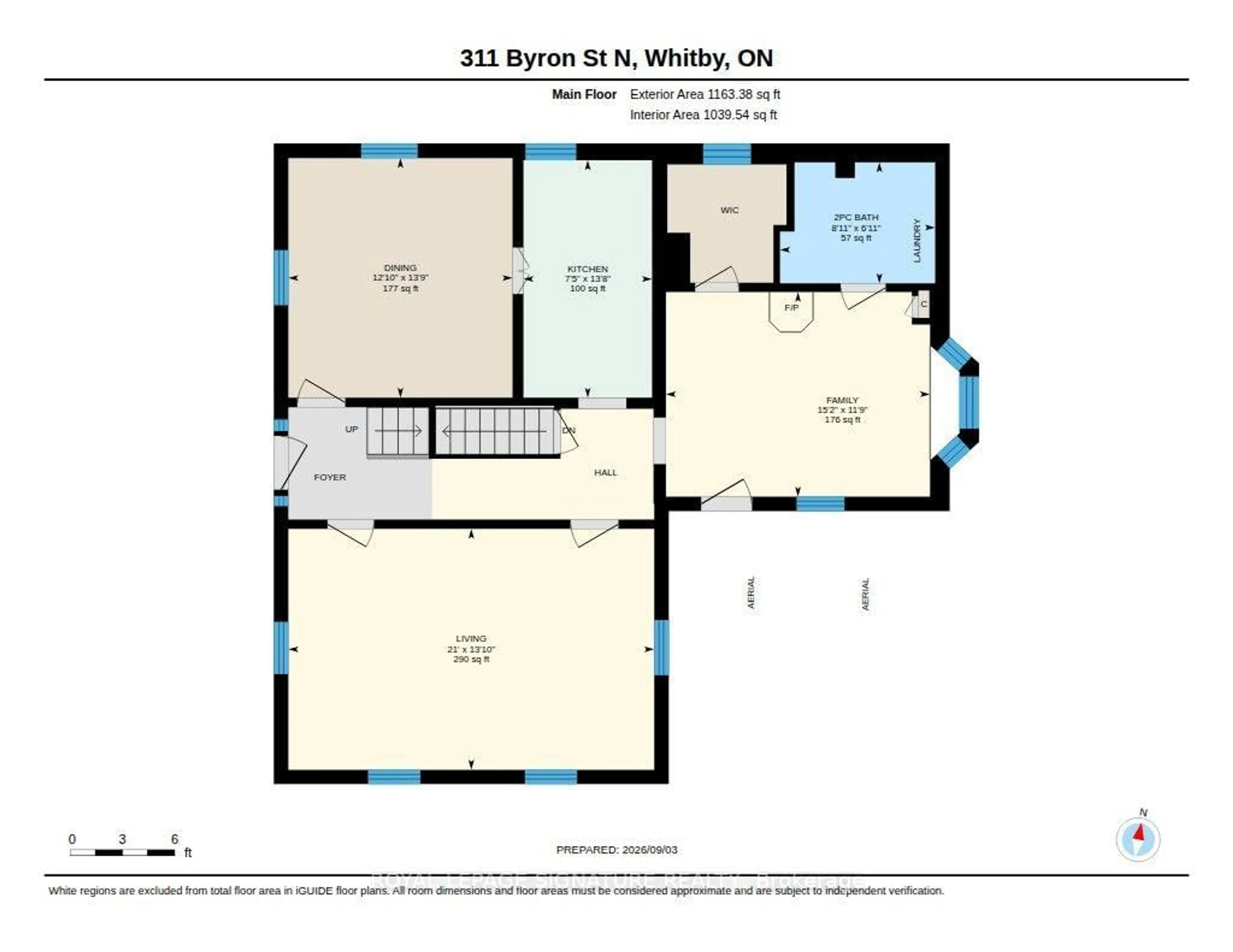 Floor plan for 311 Byron St, Whitby Ontario L1N 4N4
