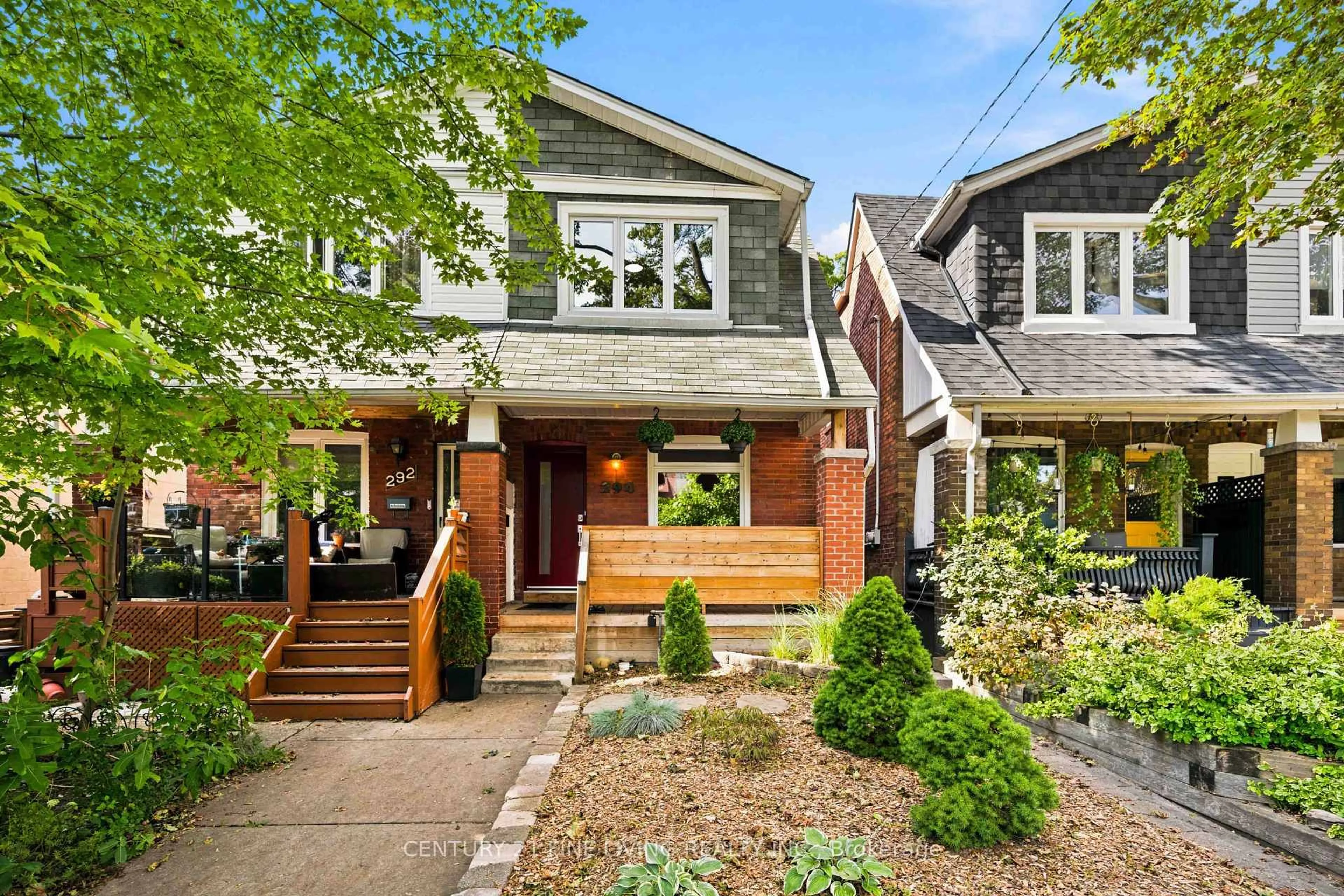 Home with brick exterior material, street for 294 Gainsborough Rd, Toronto Ontario M4L 3C6