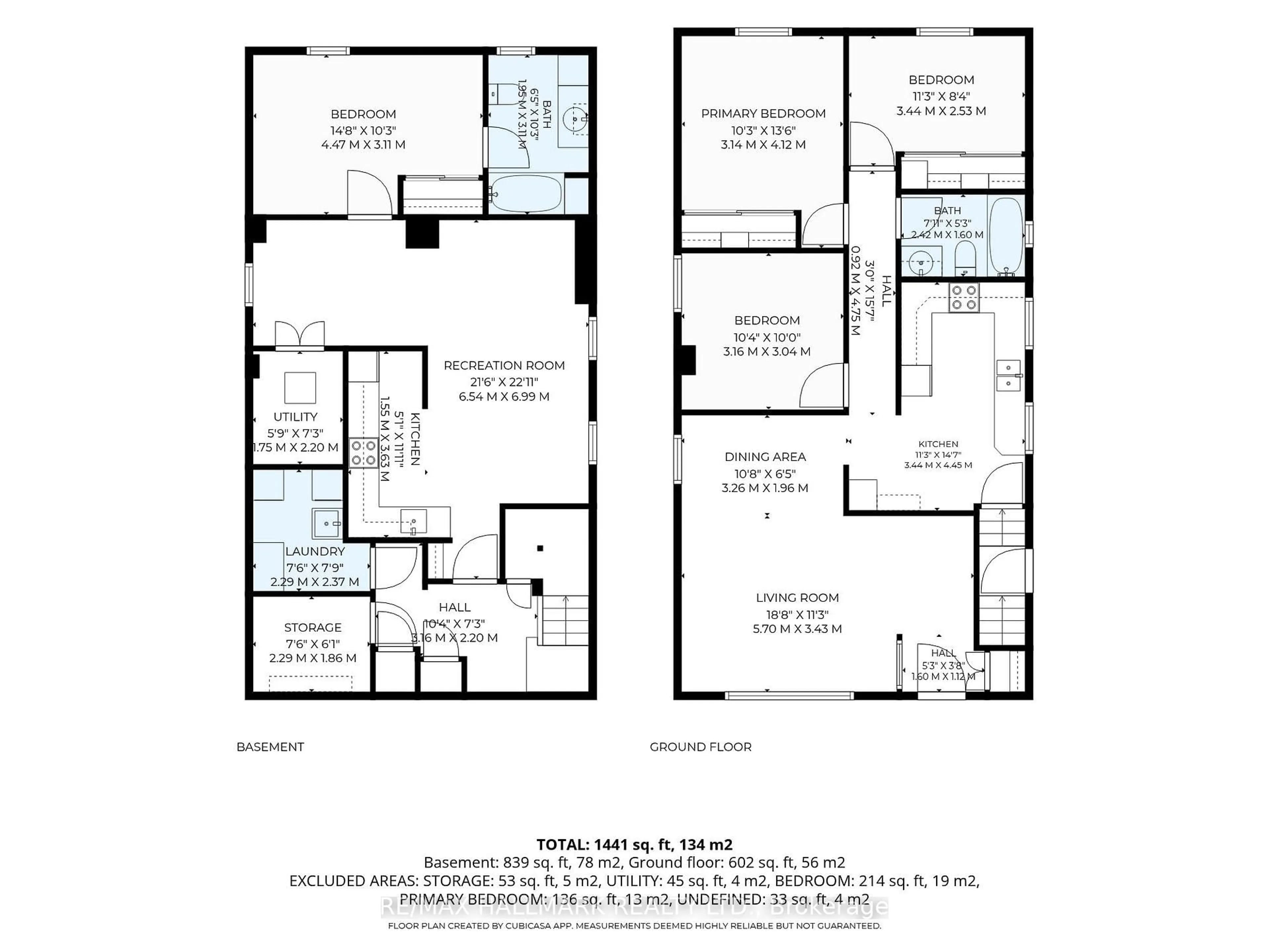 Floor plan for 4 Bergen Rd, Toronto Ontario M1P 1R9