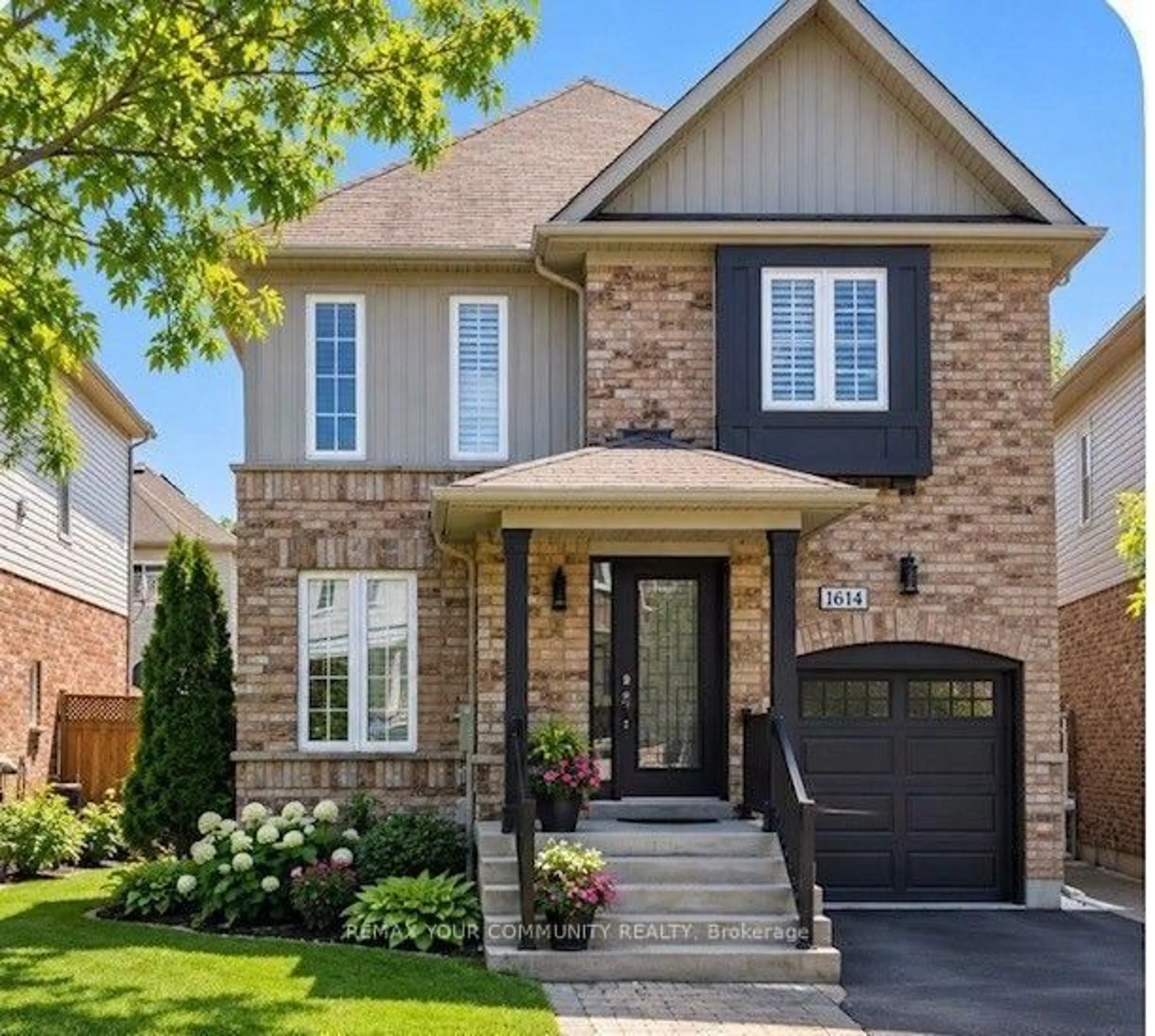 Home with brick exterior material, street for 1614 Avonmore Sq, Pickering Ontario L1V 7H4
