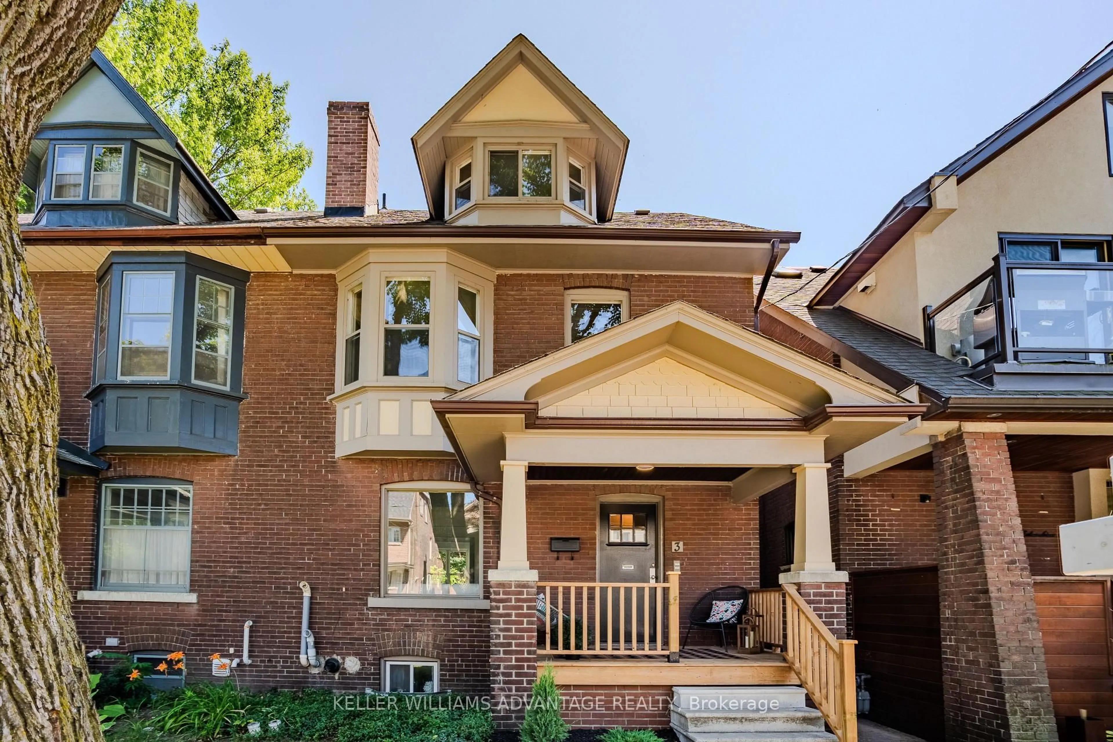 Home with brick exterior material, street for 3 Columbine Ave, Toronto Ontario M4L 1P2