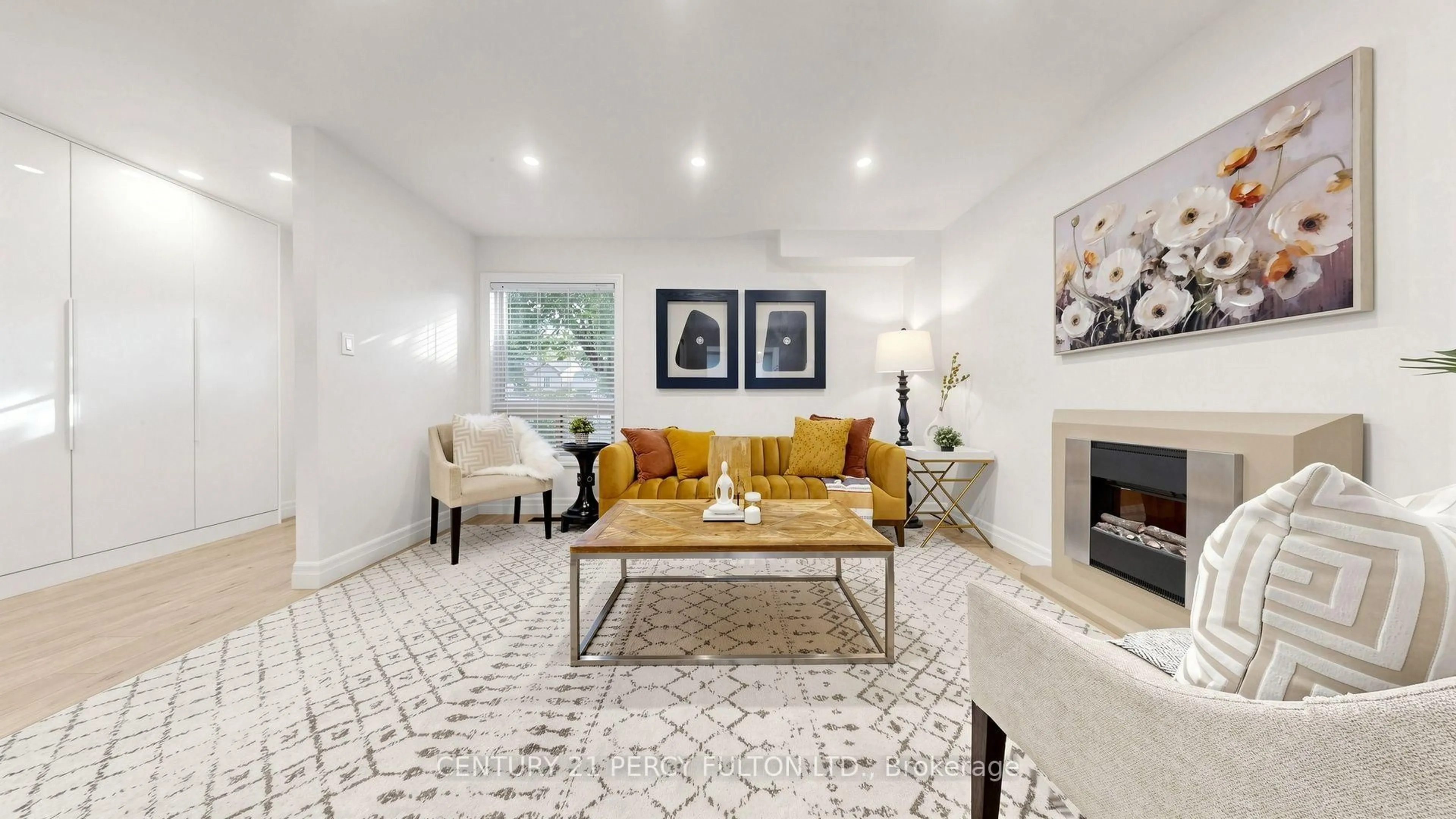 Living room with furniture, ceramic/tile floor for 17 Harley Dr, Ajax Ontario L1S 5X3