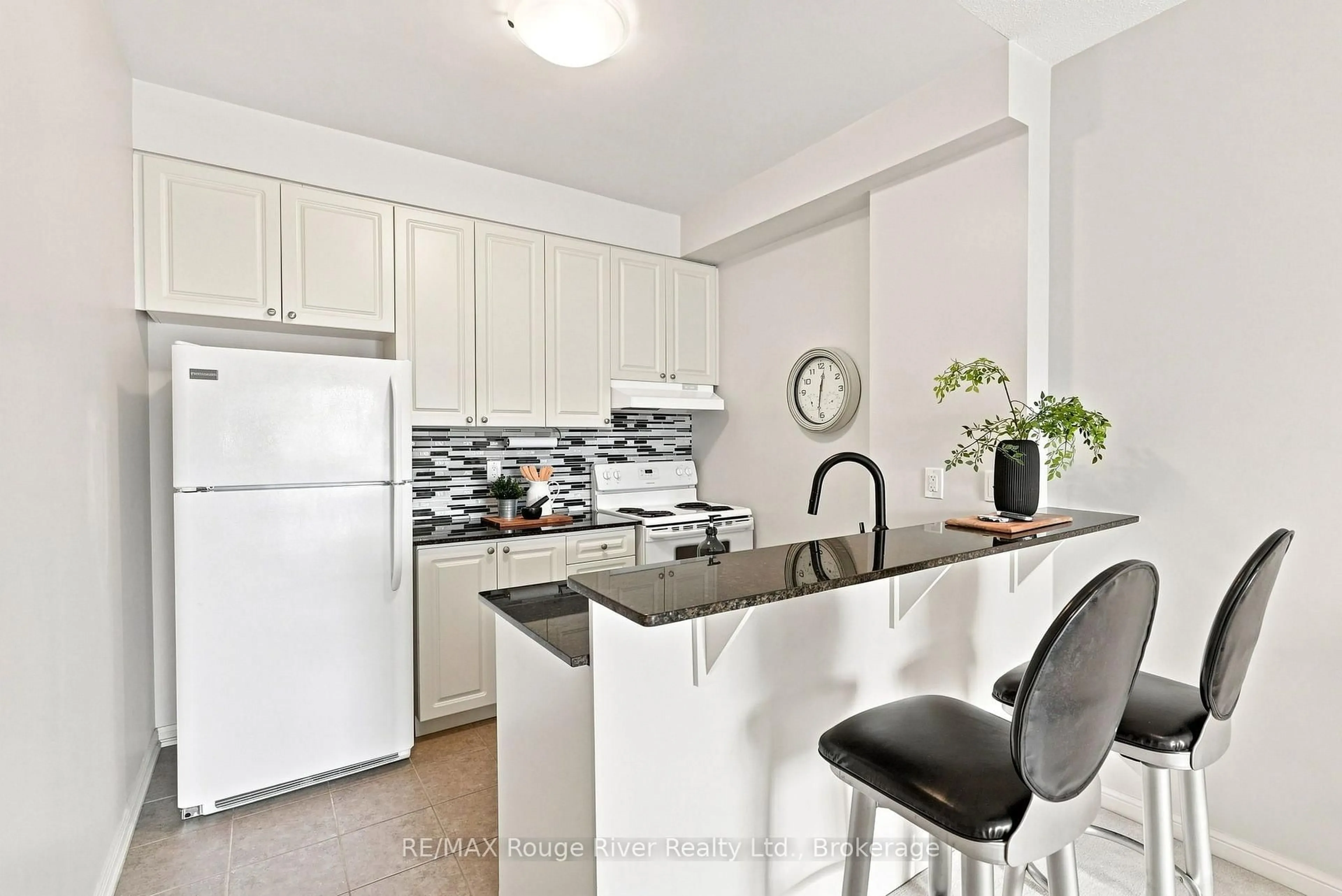 Open concept kitchen, ceramic/tile floor for 1 Sidney Lane #311, Clarington Ontario L1C 0N5