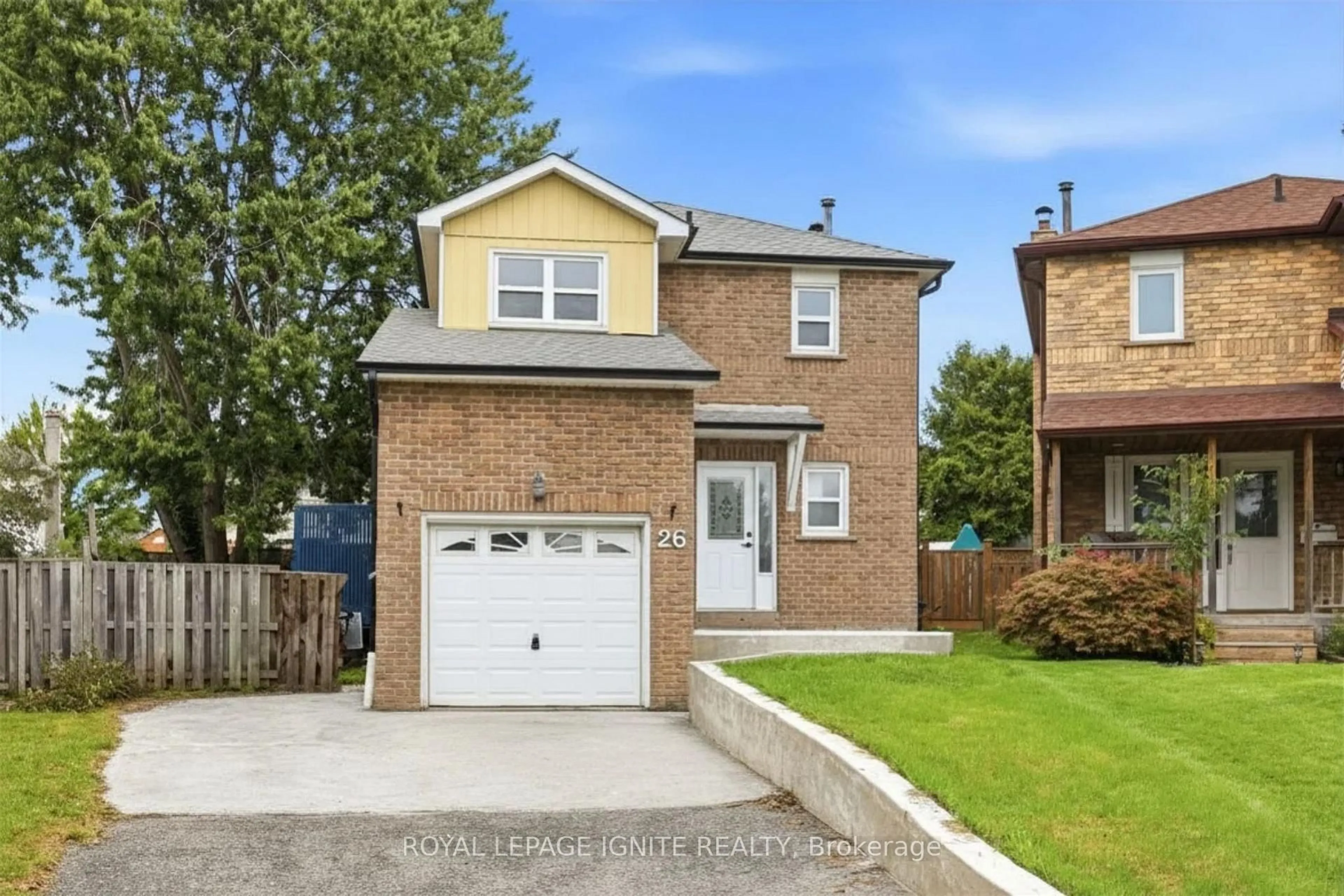 Home with brick exterior material, street for 26 Winston Cres, Whitby Ontario L1N 6Y1