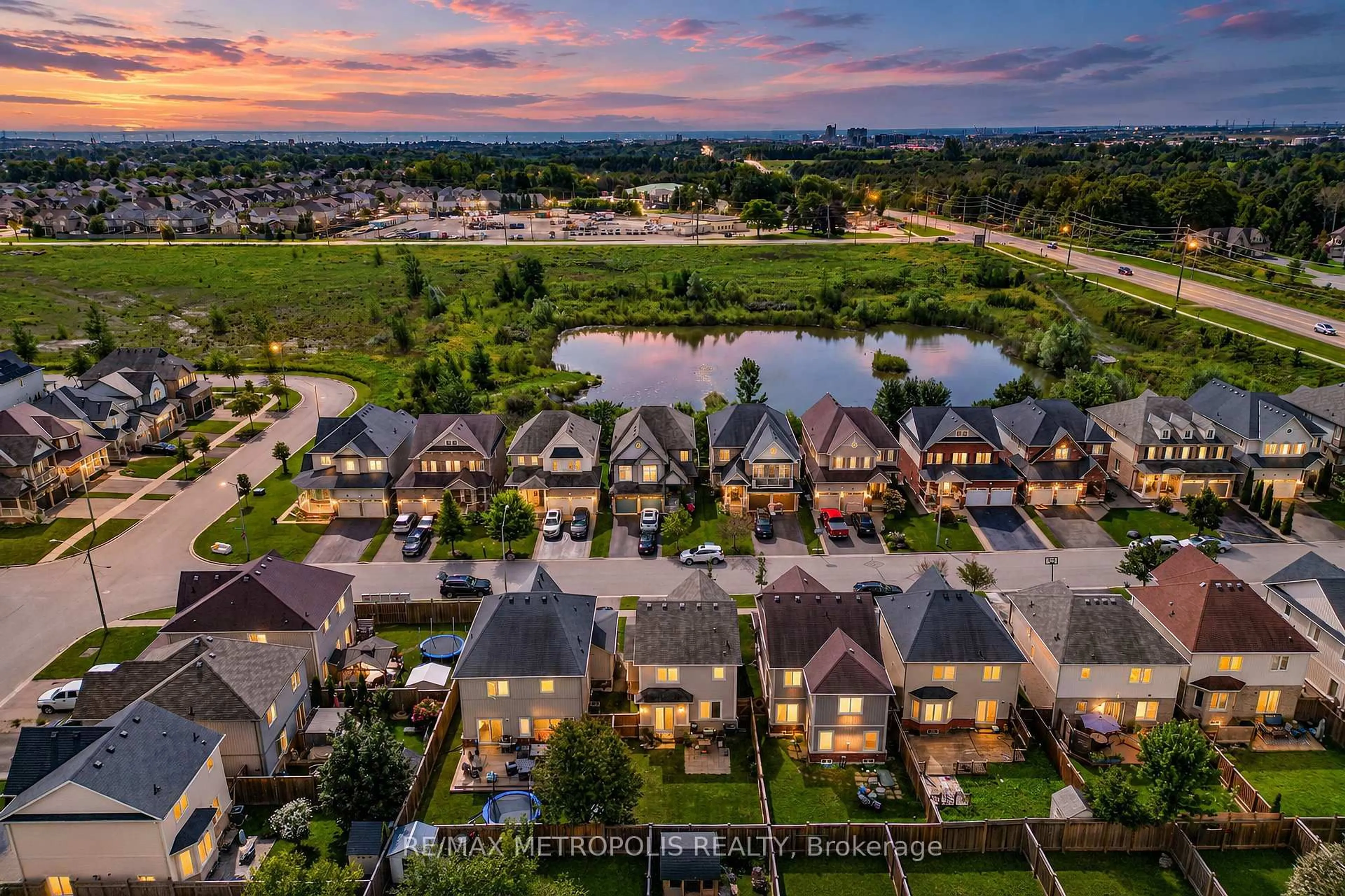 A pic from outside/outdoor area/front of a property/back of a property/a pic from drone, water/lake/river/ocean view for 14 Richard Davies Cres, Clarington Ontario L1C 0N9