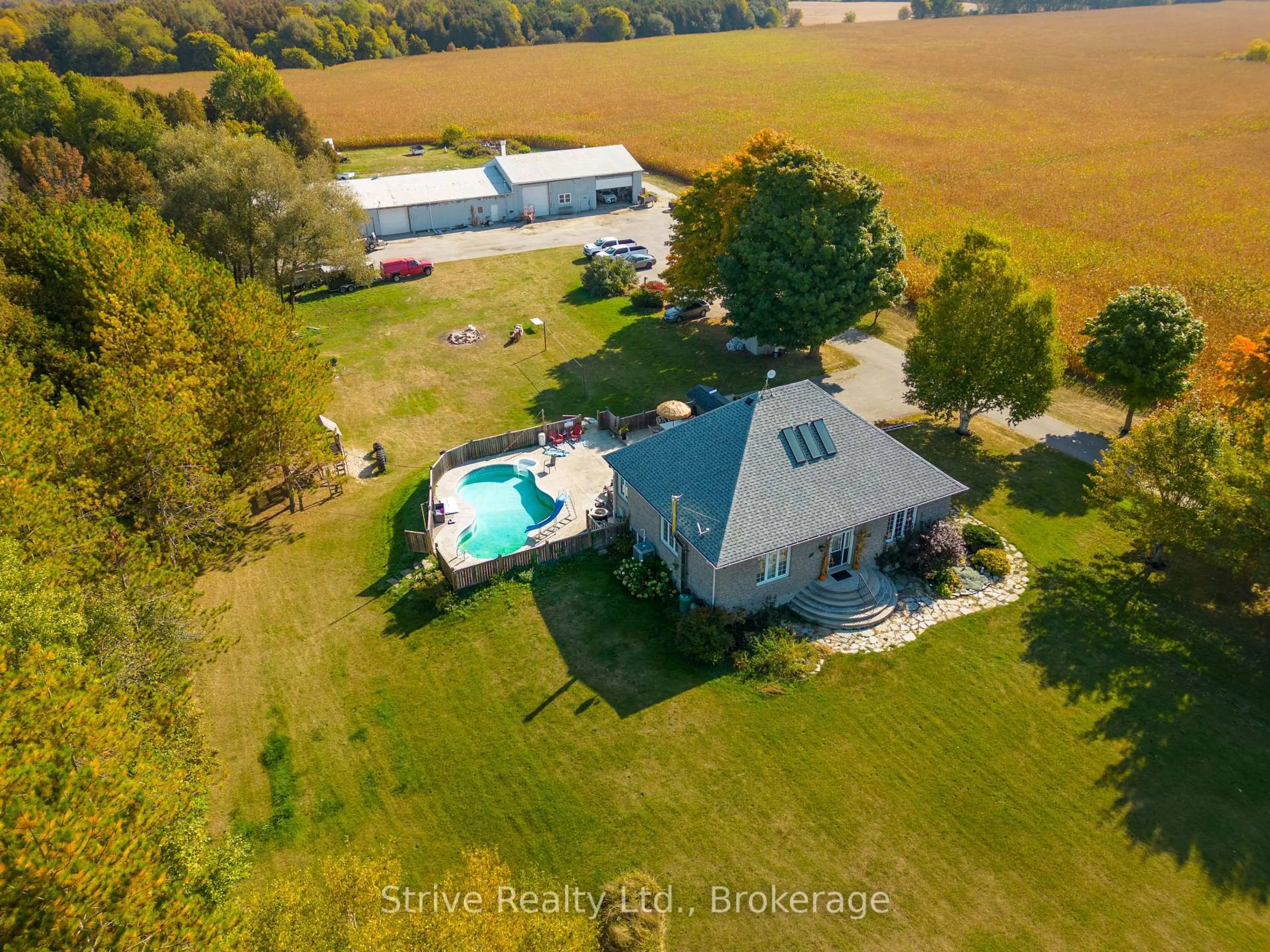 A pic from outside/outdoor area/front of a property/back of a property/a pic from drone, water/lake/river/ocean view for 5659 Gilmore Rd, Clarington Ontario L0A 1J0
