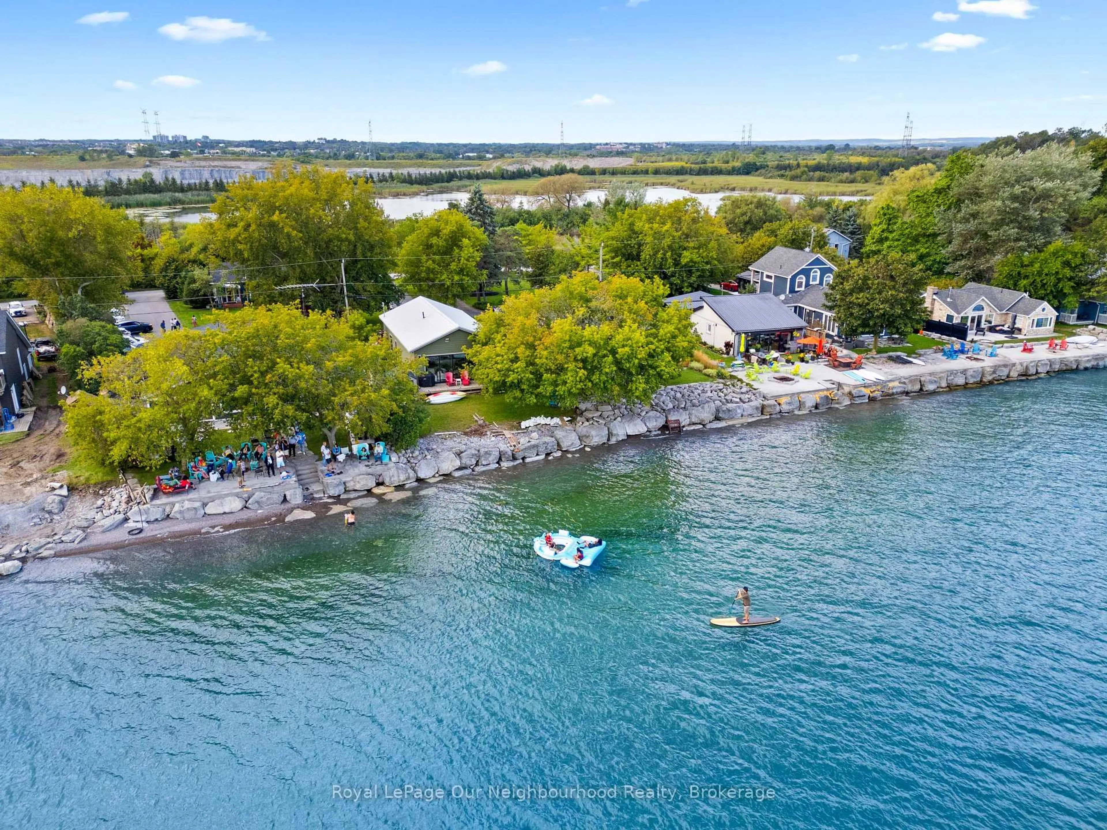 A pic from outside/outdoor area/front of a property/back of a property/a pic from drone, water/lake/river/ocean view for 121 Cedar Crest Beach Rd, Clarington Ontario L1C 3K3