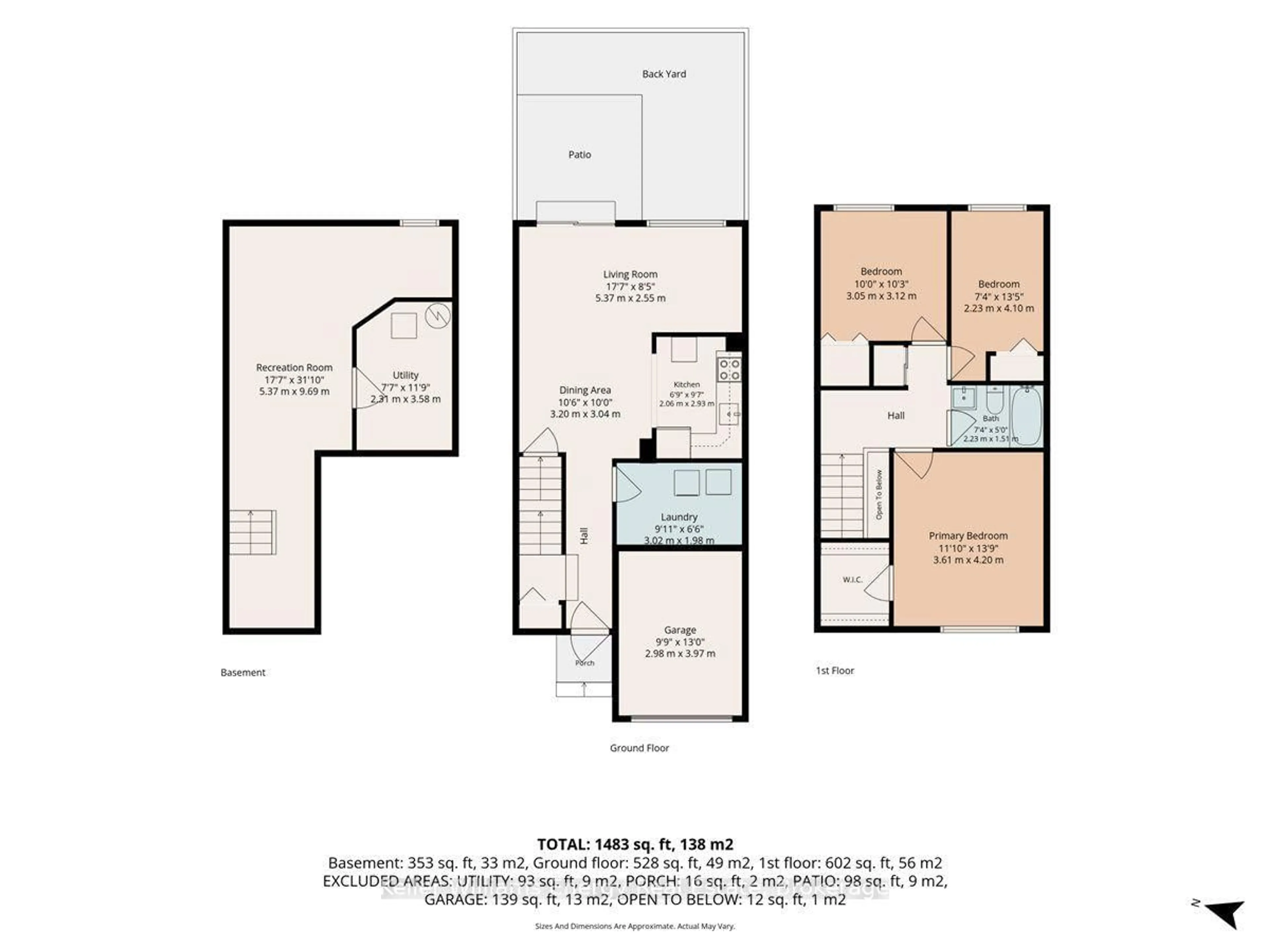 Floor plan for 909 Burns St #81, Whitby Ontario L1N 6J5