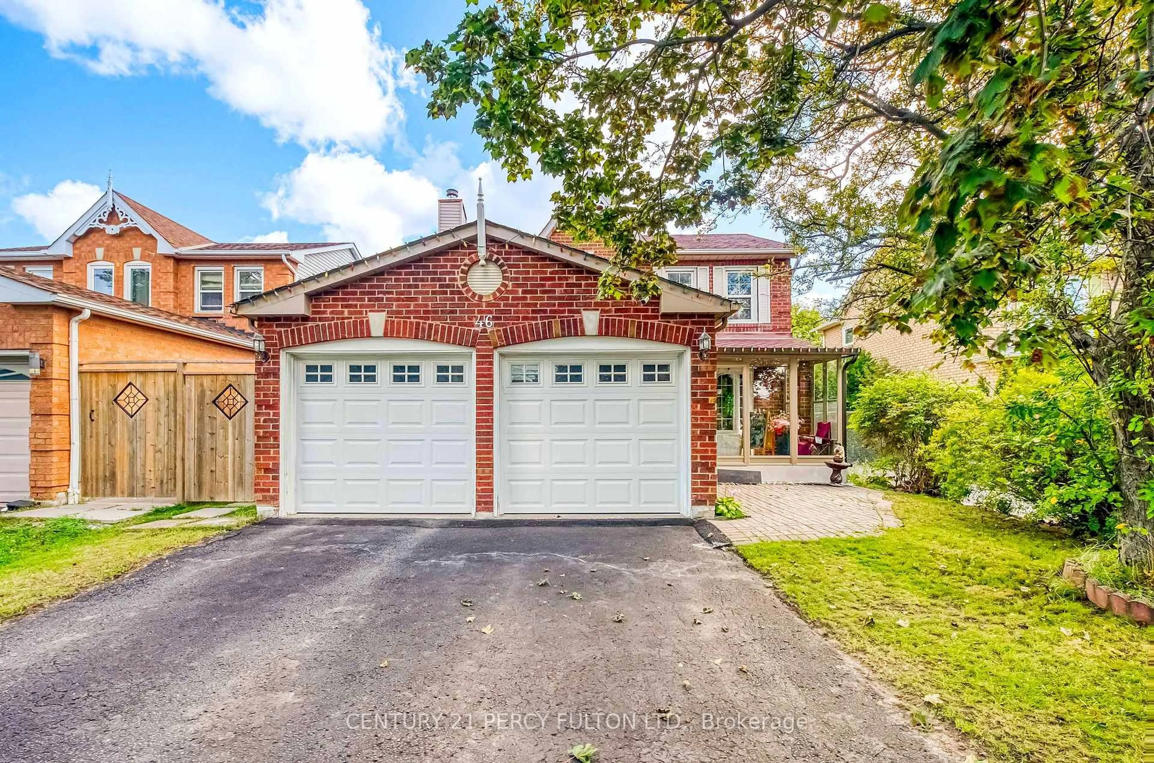 Home with brick exterior material, street for 46 Hearne Cres, Ajax Ontario L1T 3P6