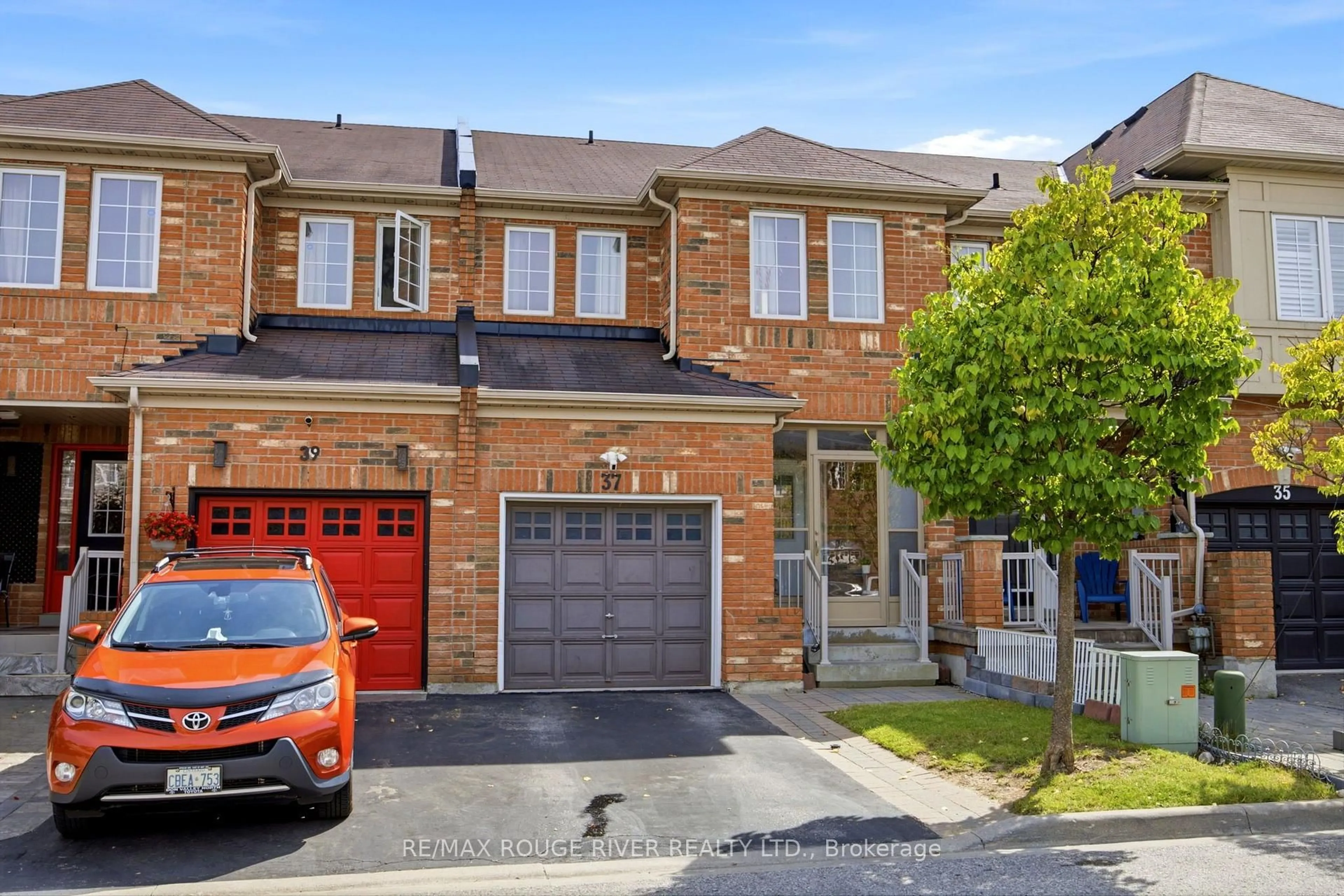 Home with brick exterior material, street for 37 Michaelman Rd, Ajax Ontario L1S 0C9