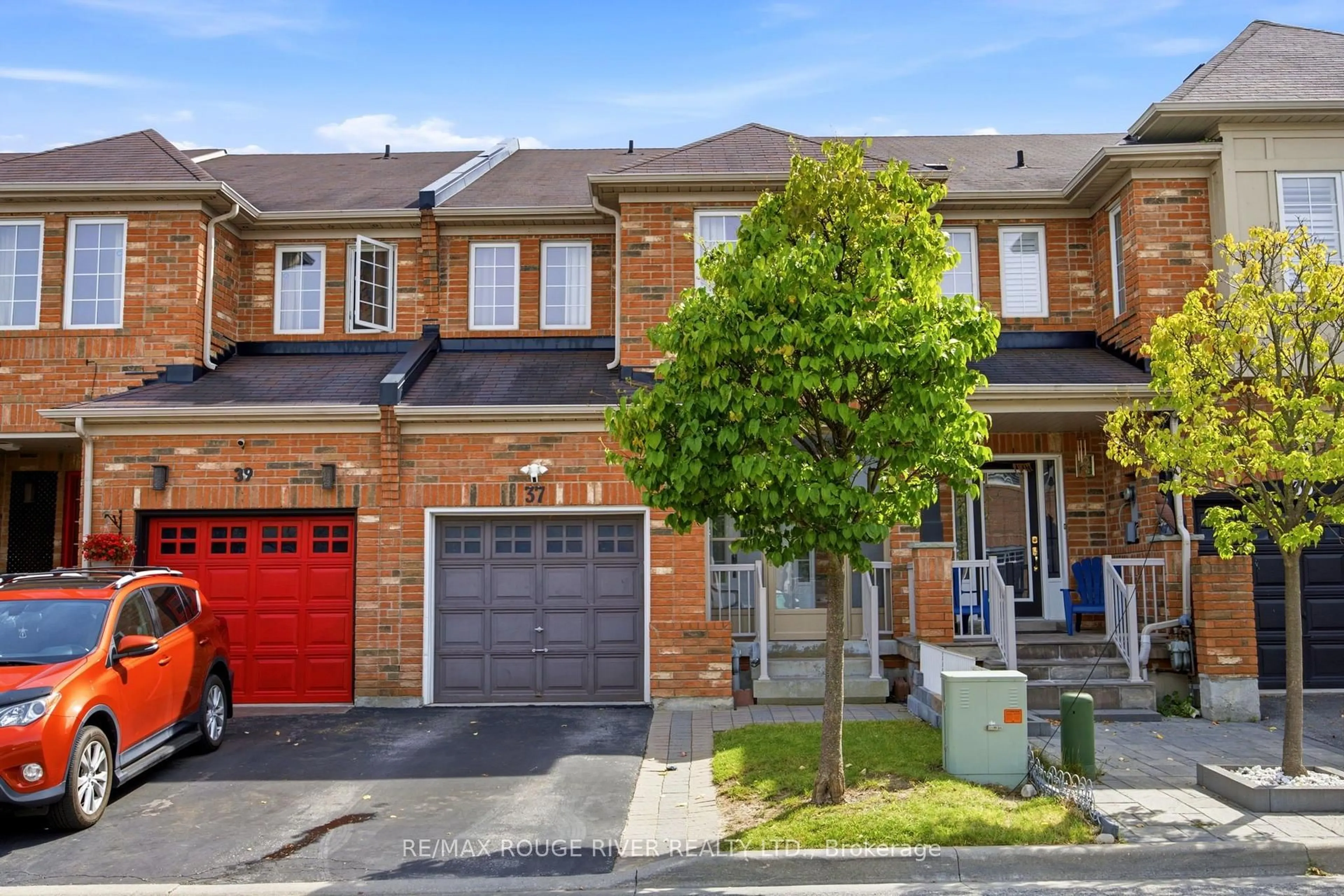 Home with brick exterior material, street for 37 Michaelman Rd, Ajax Ontario L1S 0C9