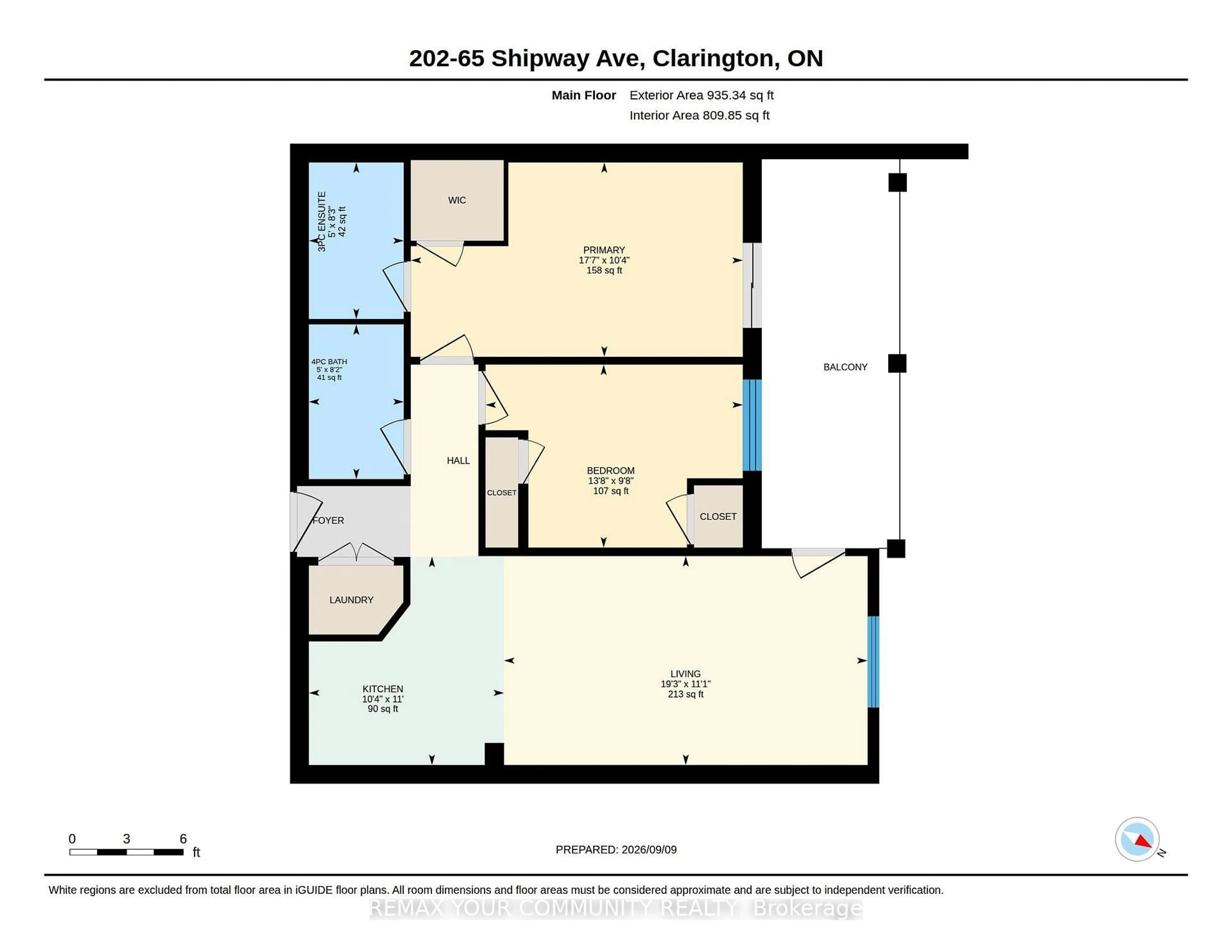 Floor plan for 65 Shipway Ave #202, Clarington Ontario L1B 0W2