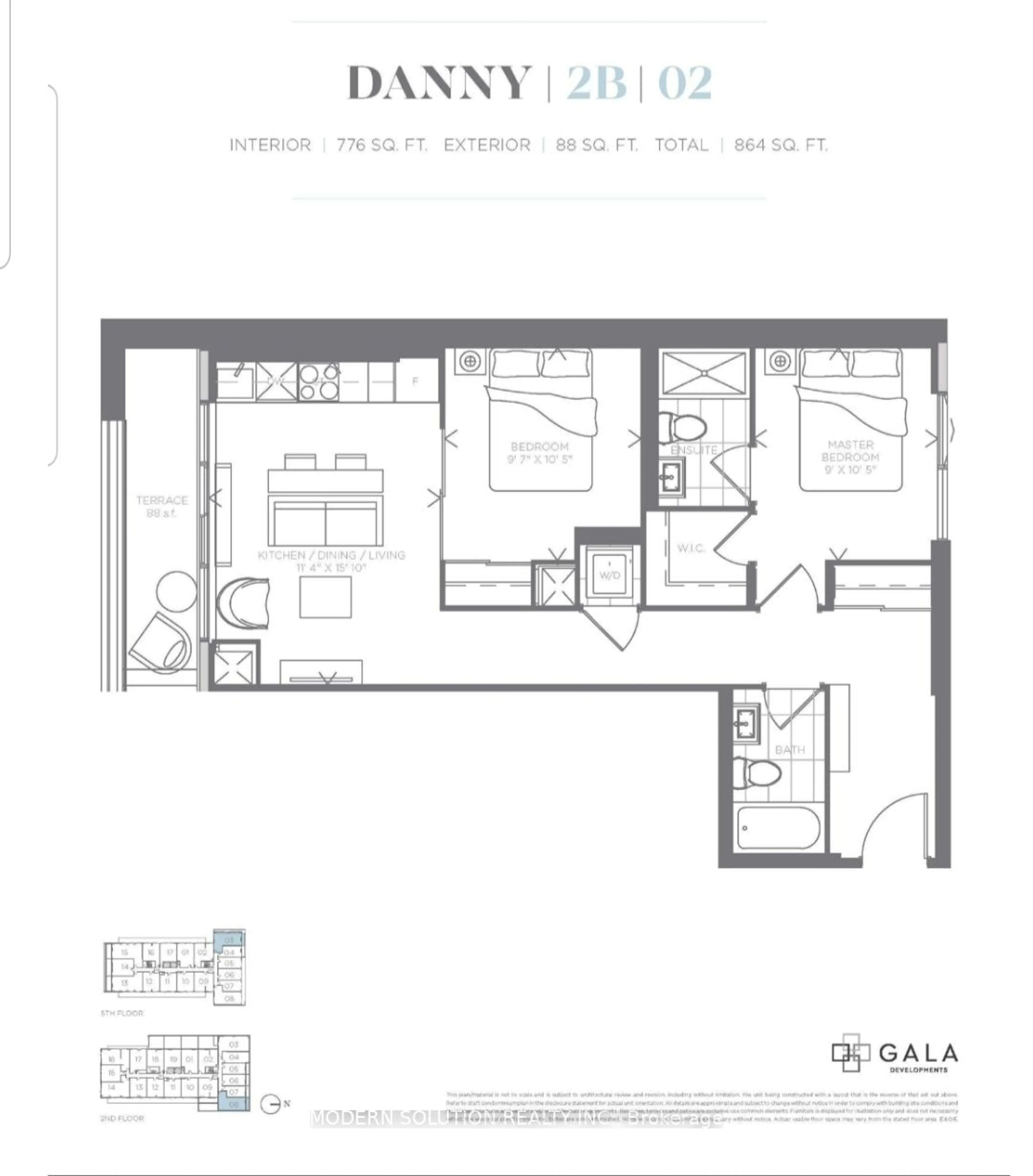 Floor plan for 2369 Danforth Ave #208, Toronto Ontario M4C 0B1