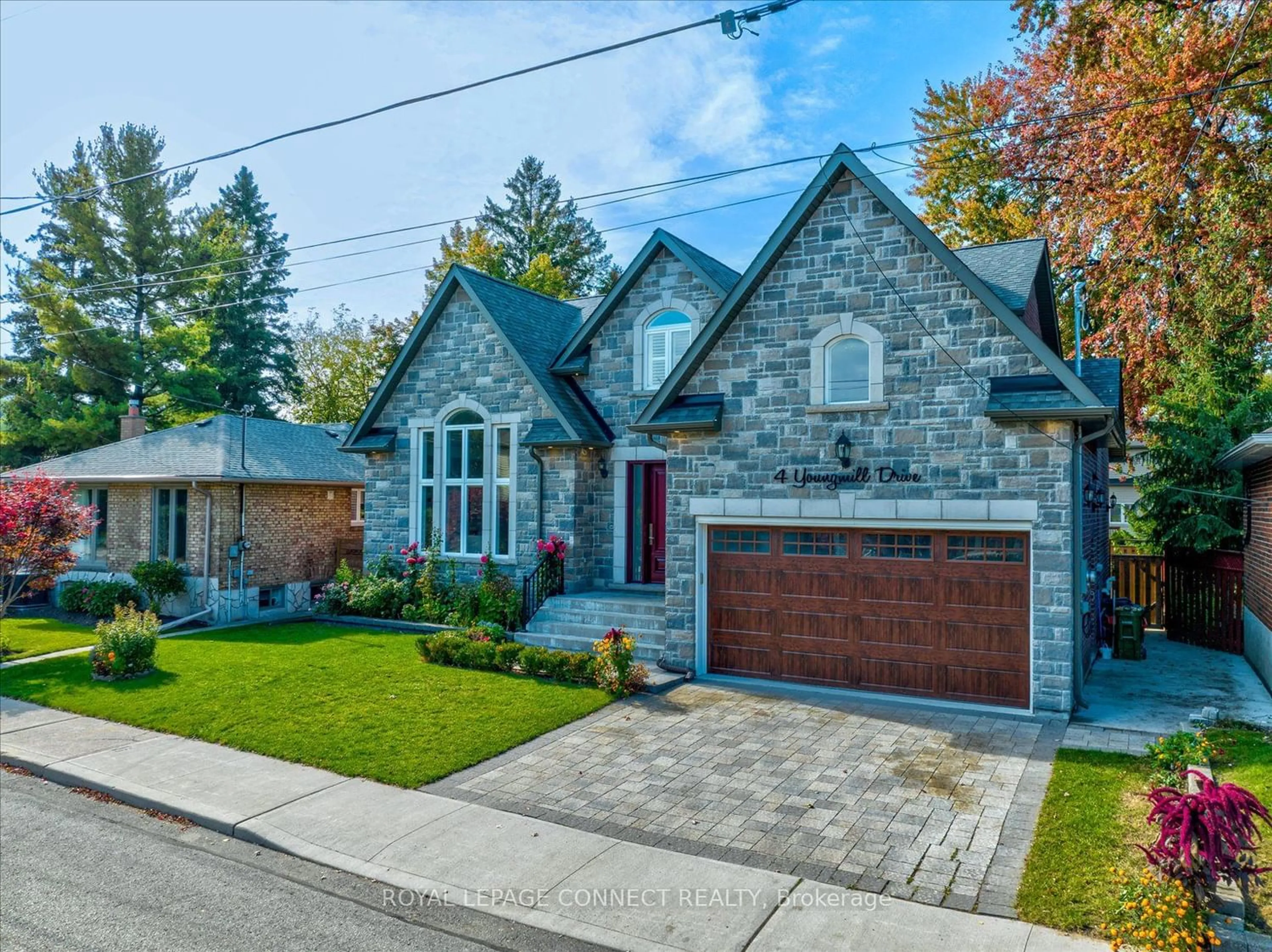 Home with brick exterior material for 4 Youngmill Dr, Toronto Ontario M4B 2W6