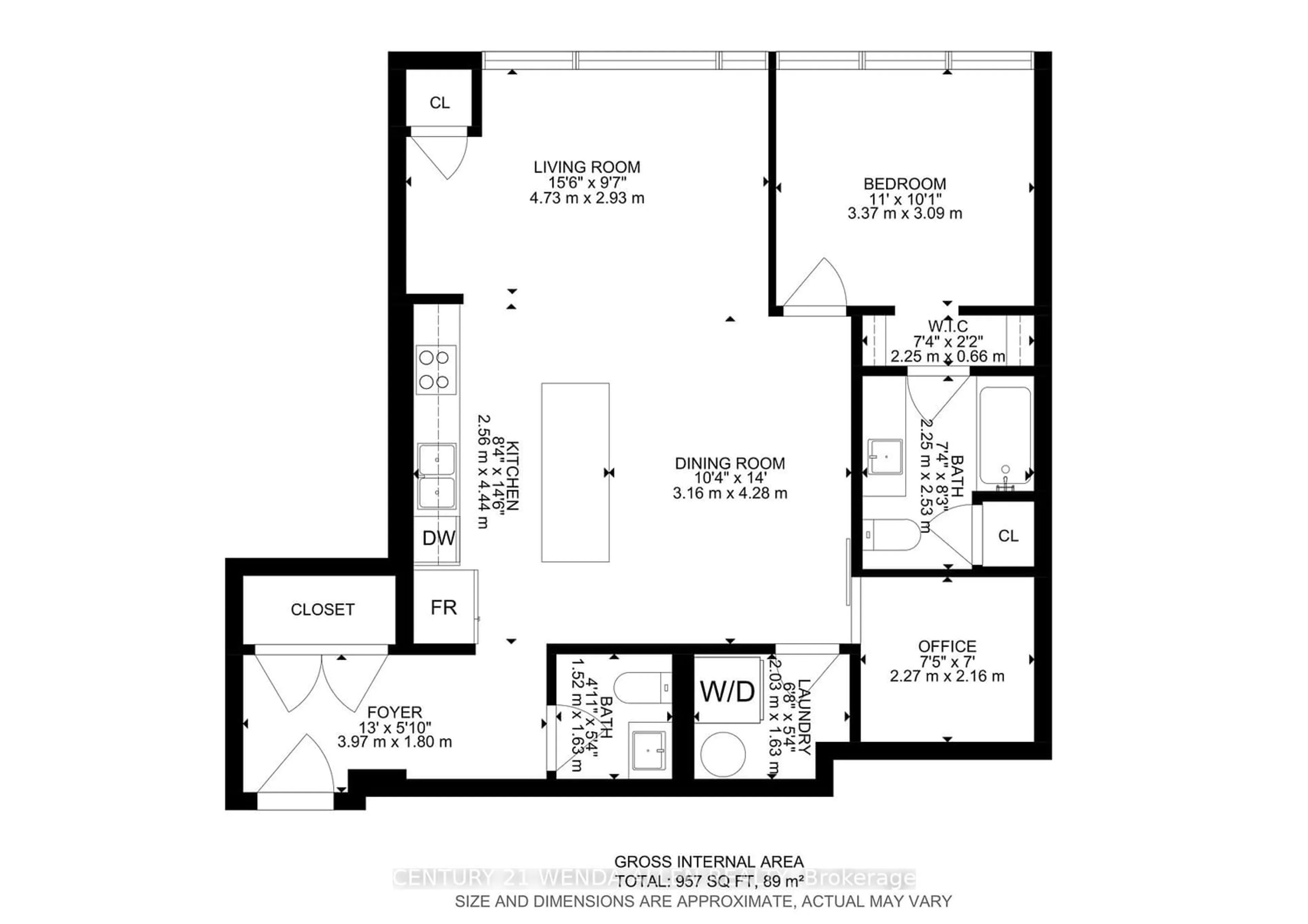 Floor plan for 109 King Ave #505, Clarington Ontario L1B 0V5