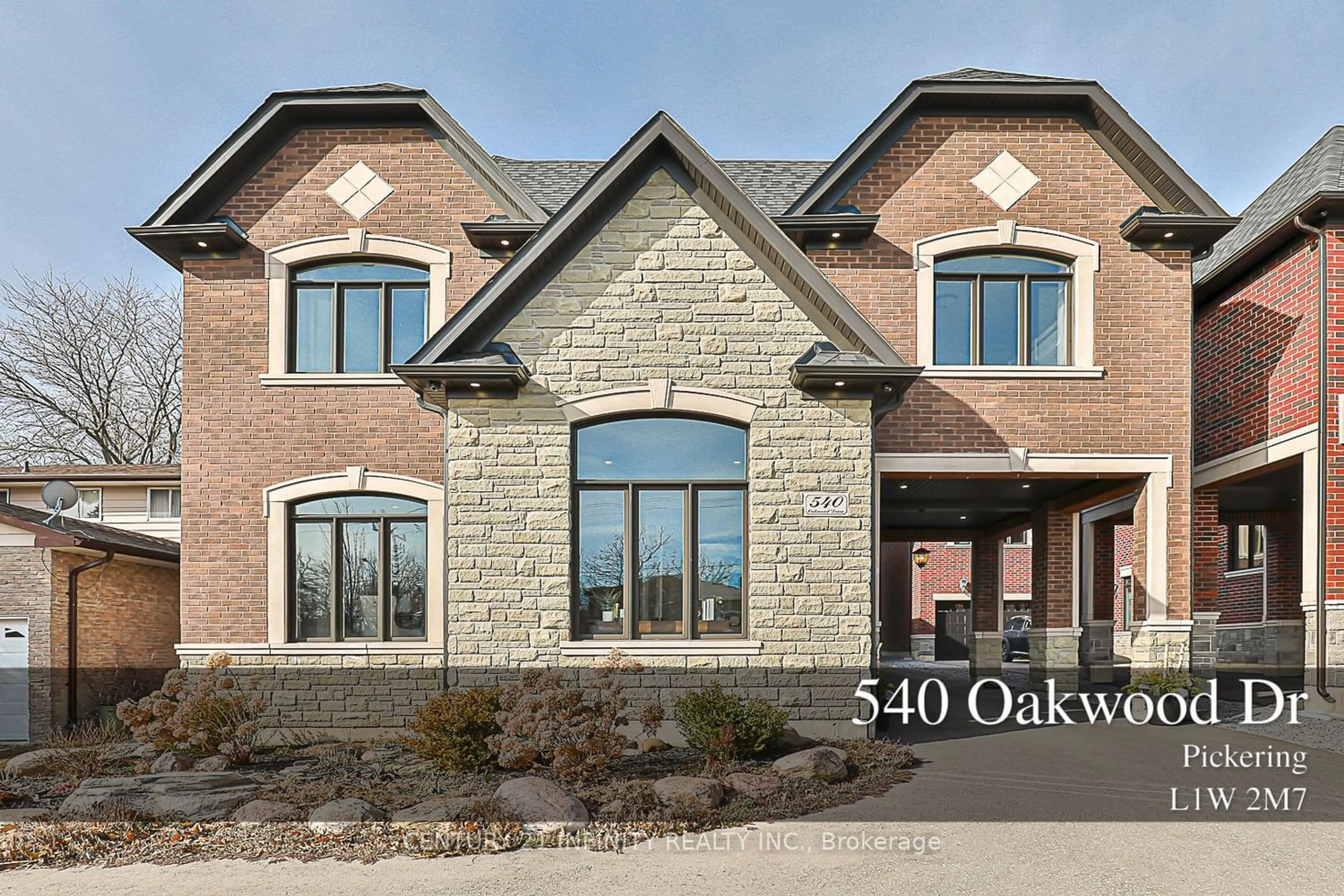 Home with brick exterior material for 540 Oakwood Dr, Pickering Ontario L1W 2M7