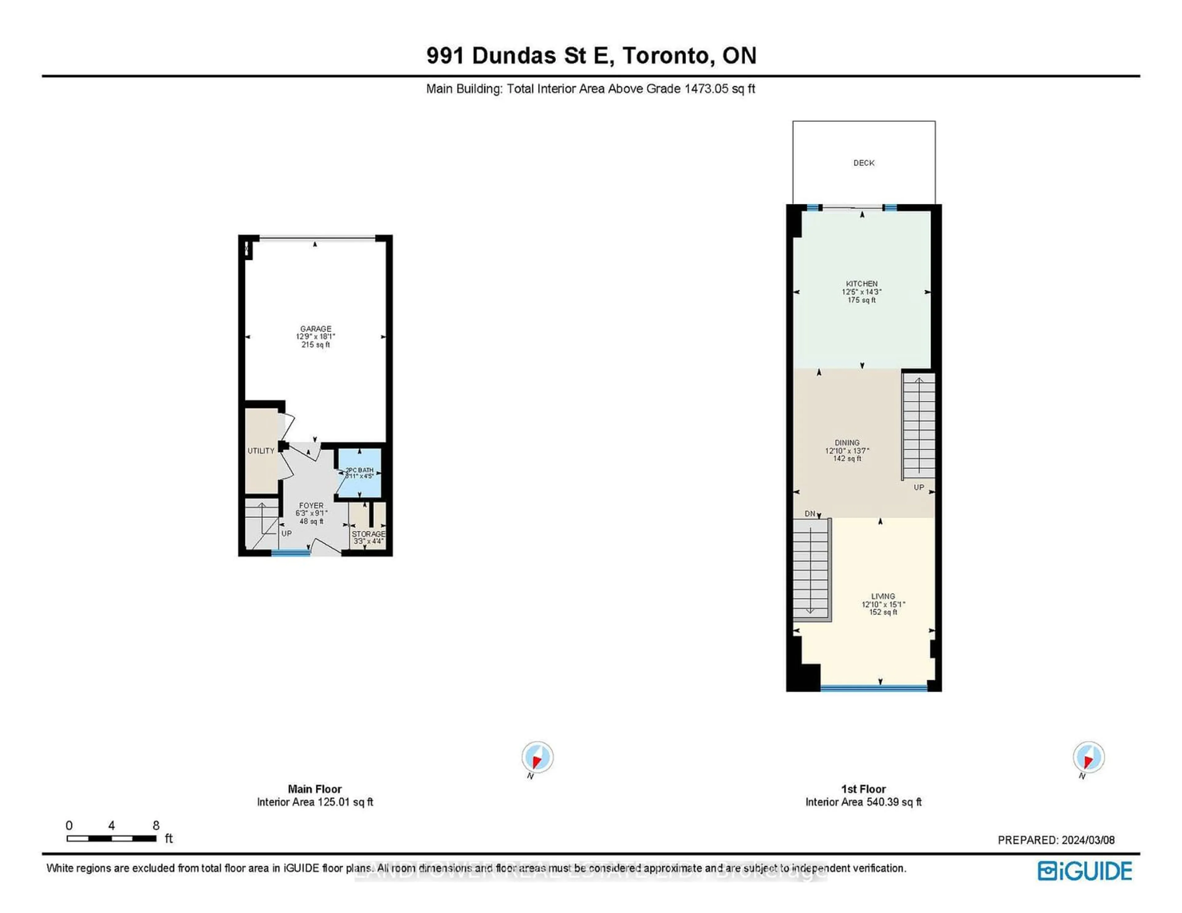 Floor plan for 991 Dundas St, Toronto Ontario M4M 1R6
