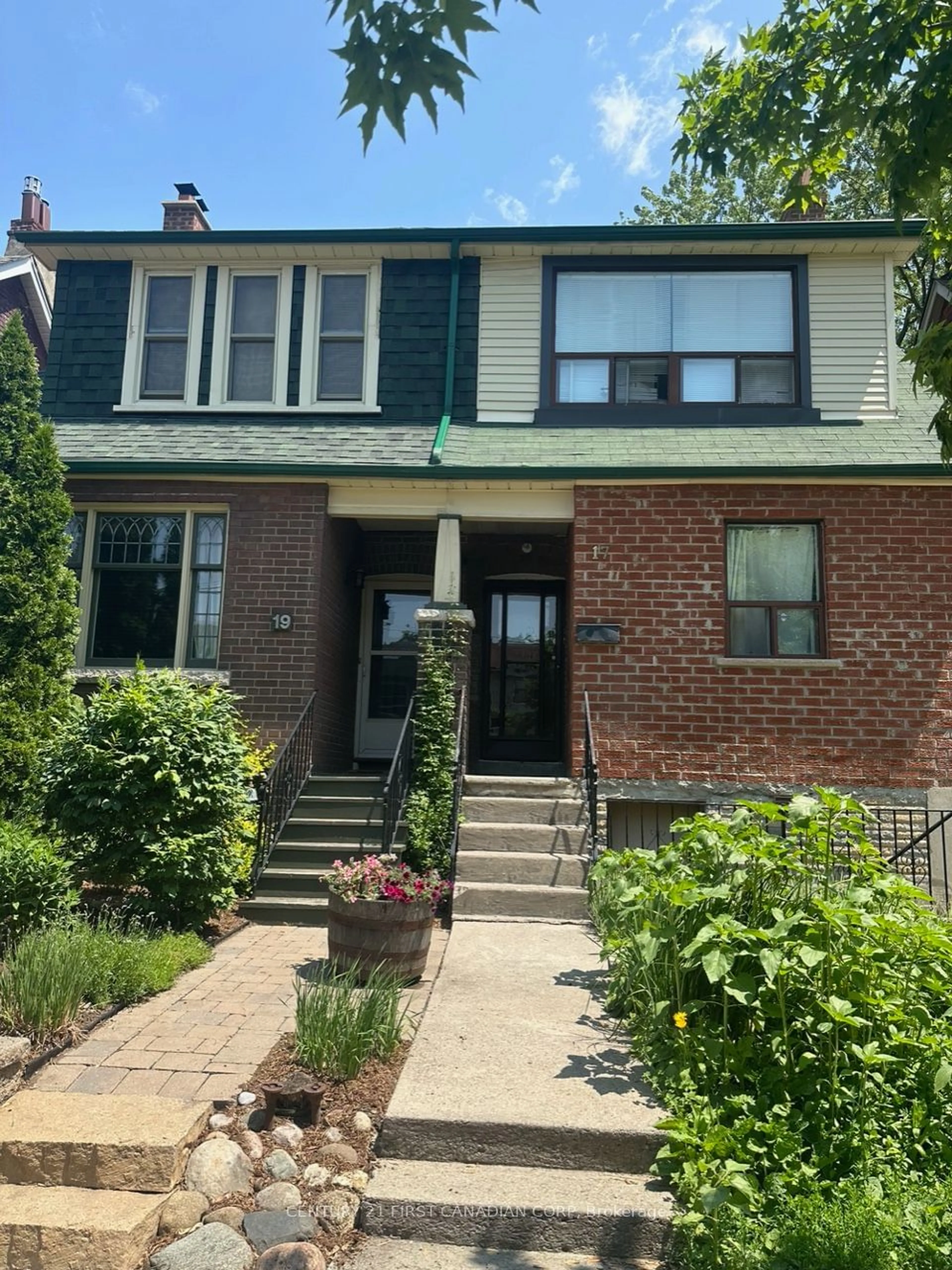 Home with brick exterior material for 17 Monarch Park Ave, Toronto Ontario M4J 4P9