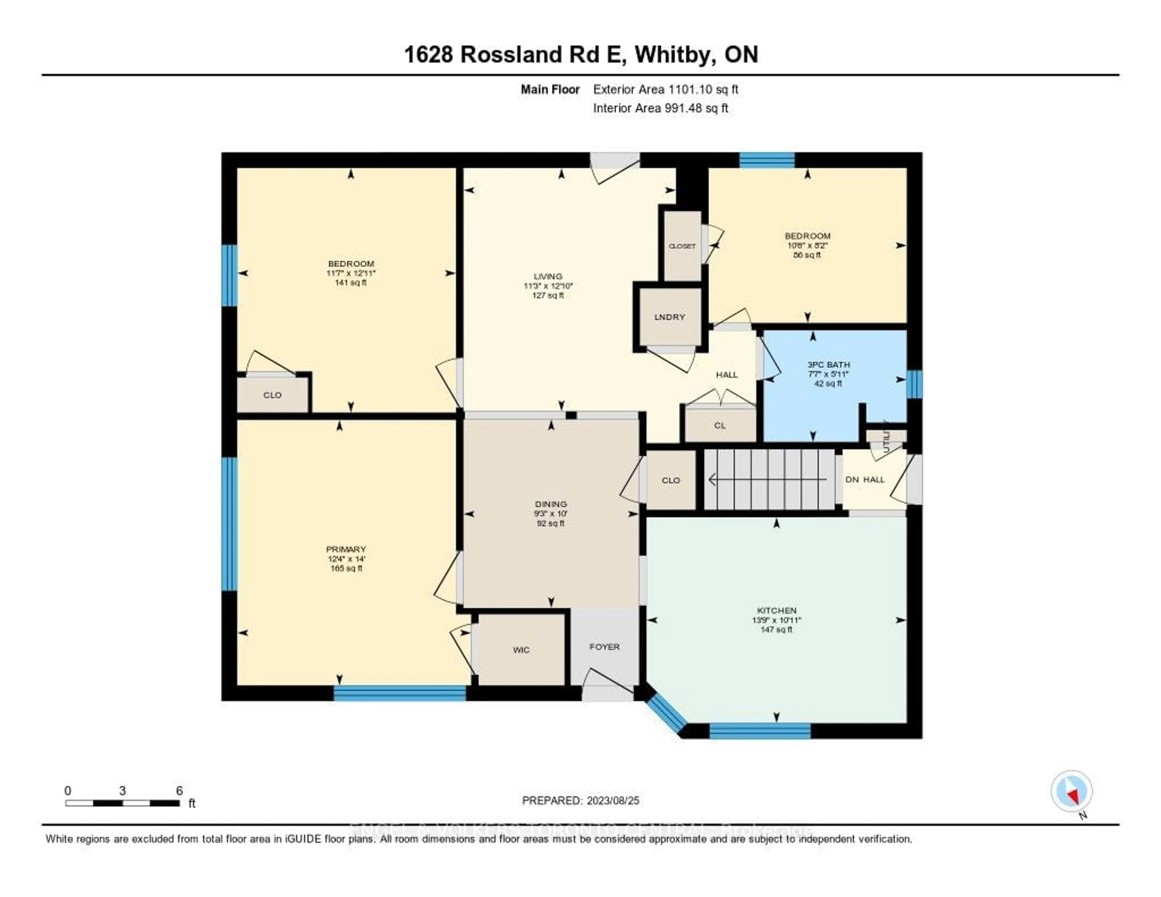 Floor plan for 1628 Rossland Rd, Whitby Ontario L1N 9Y3