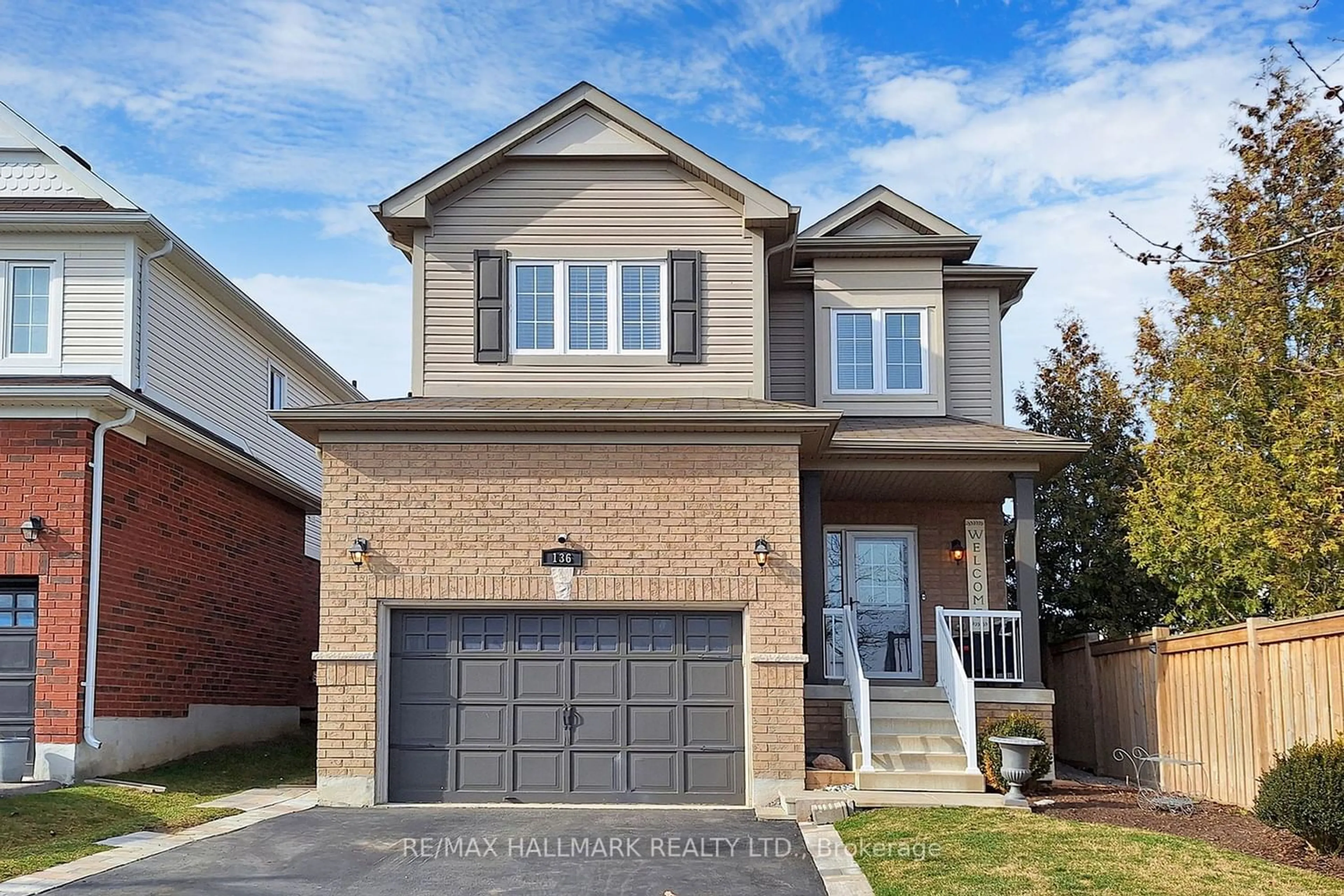 Home with brick exterior material for 136 Redfern Cres, Clarington Ontario L1C 0K1