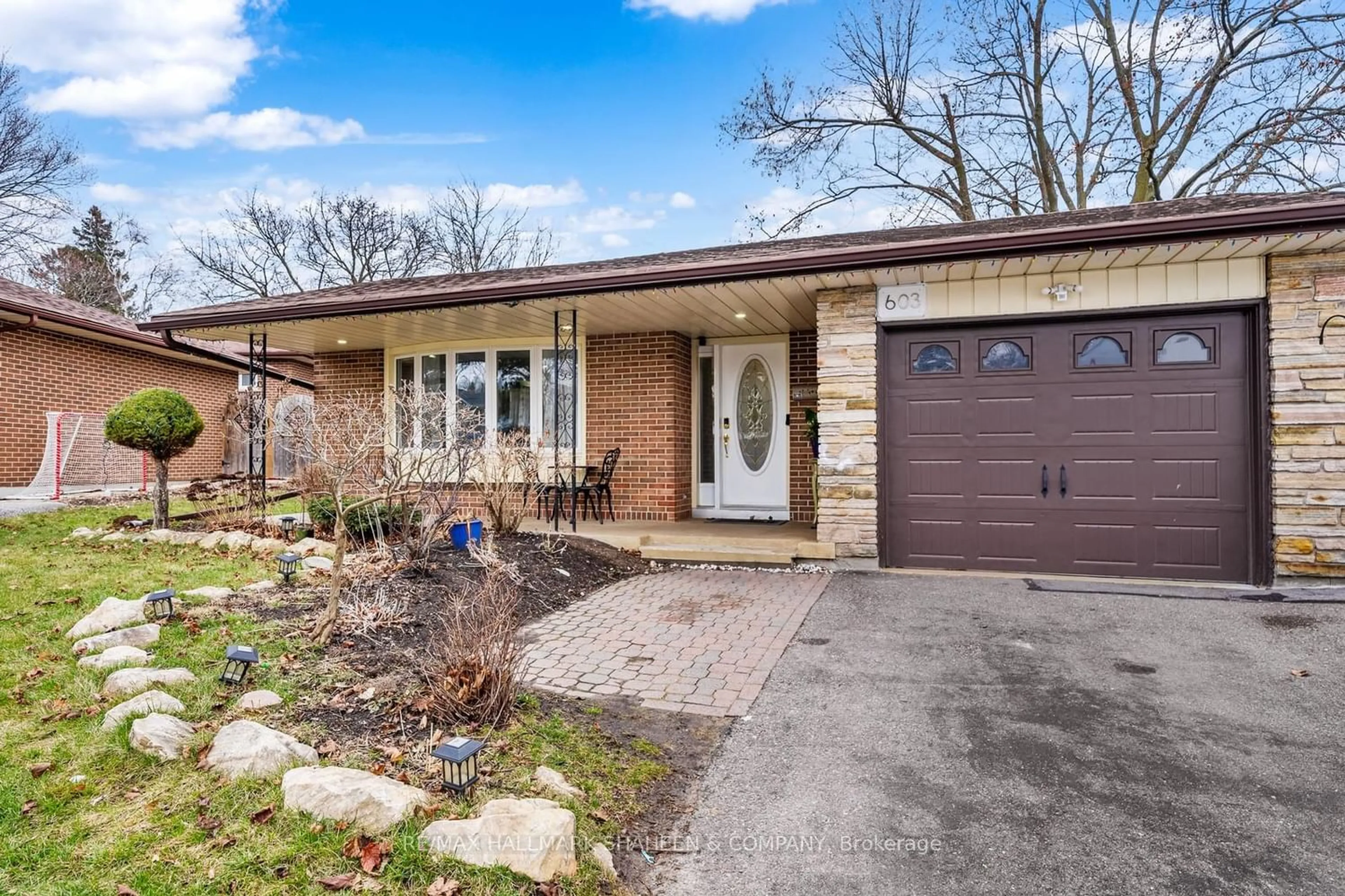 Home with brick exterior material for 603 Braemor Crt, Oshawa Ontario L1J 2X7