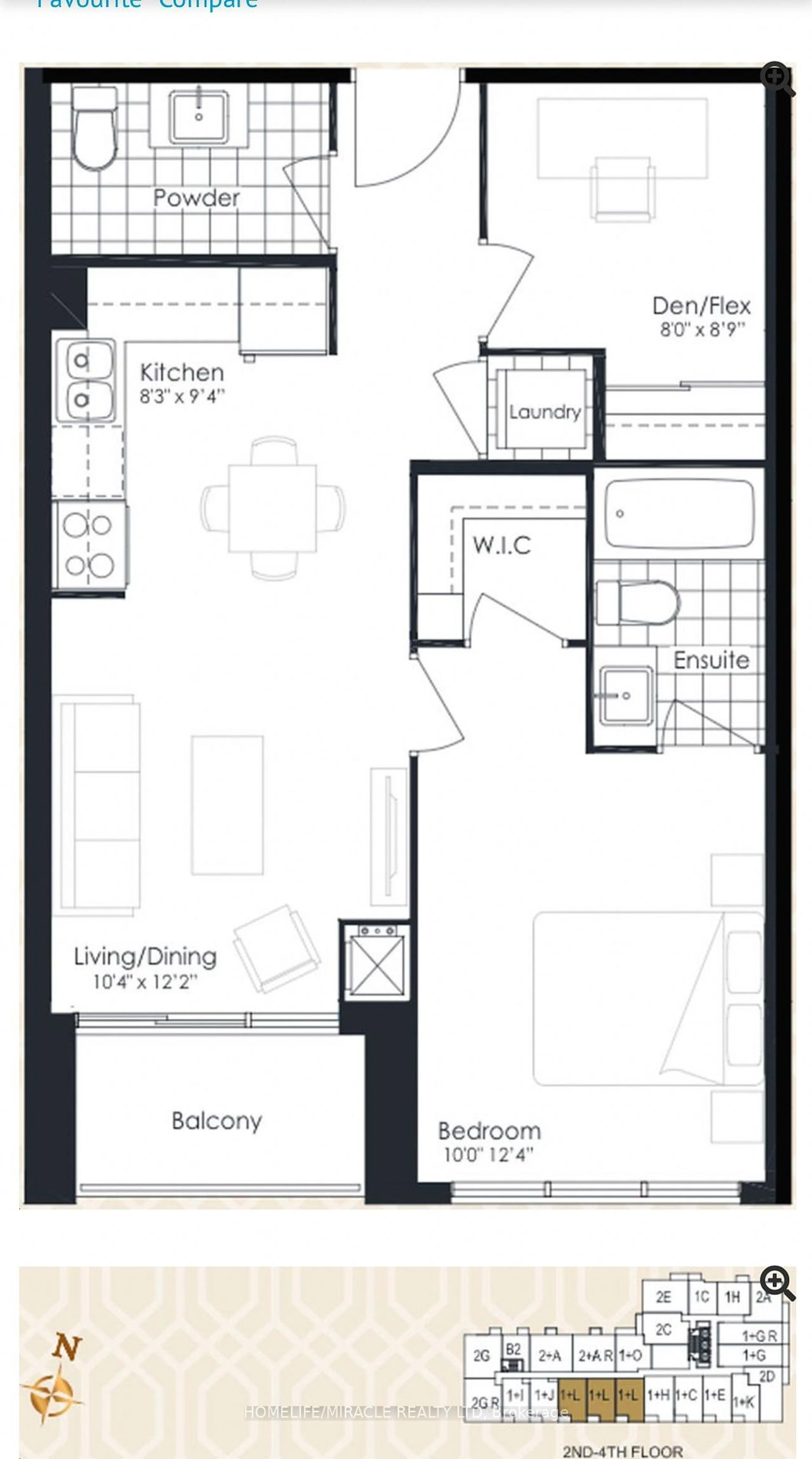 Floor plan for 3220 Sheppard Ave #413, Toronto Ontario M1T 3K3