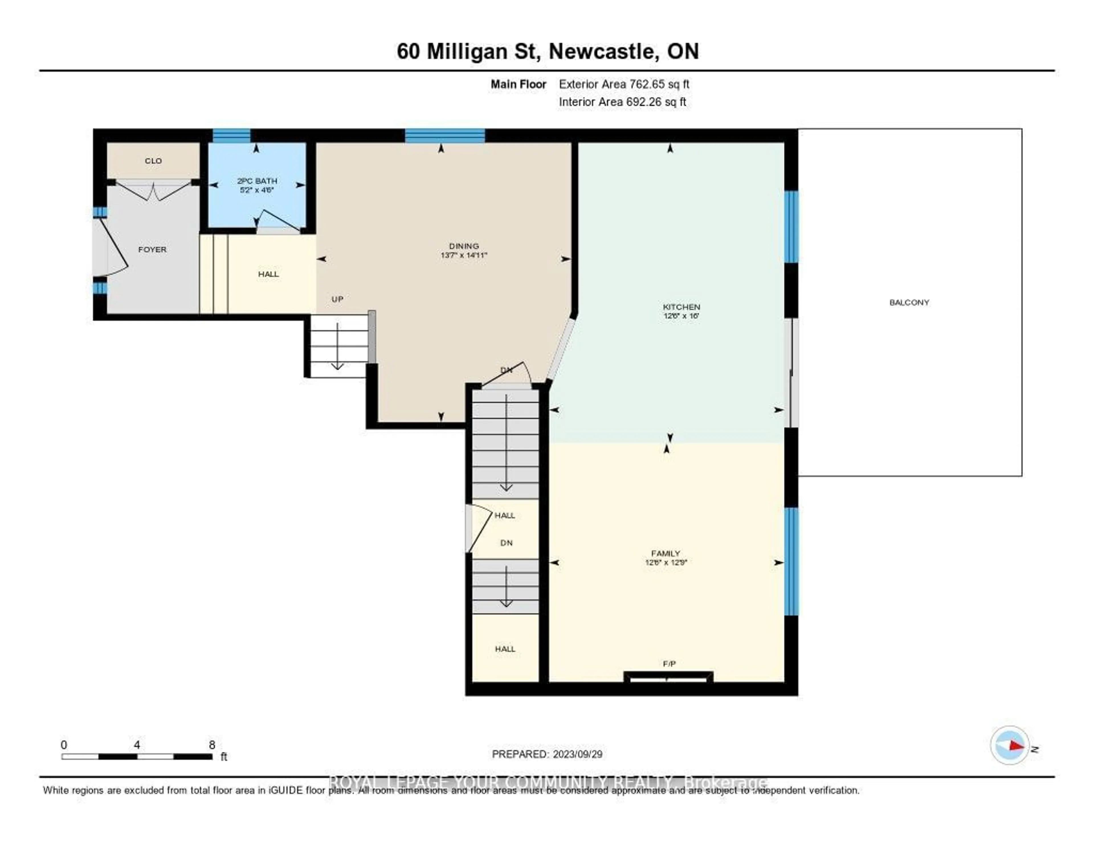 Floor plan for 60 Milligan St, Clarington Ontario L1B 0B5