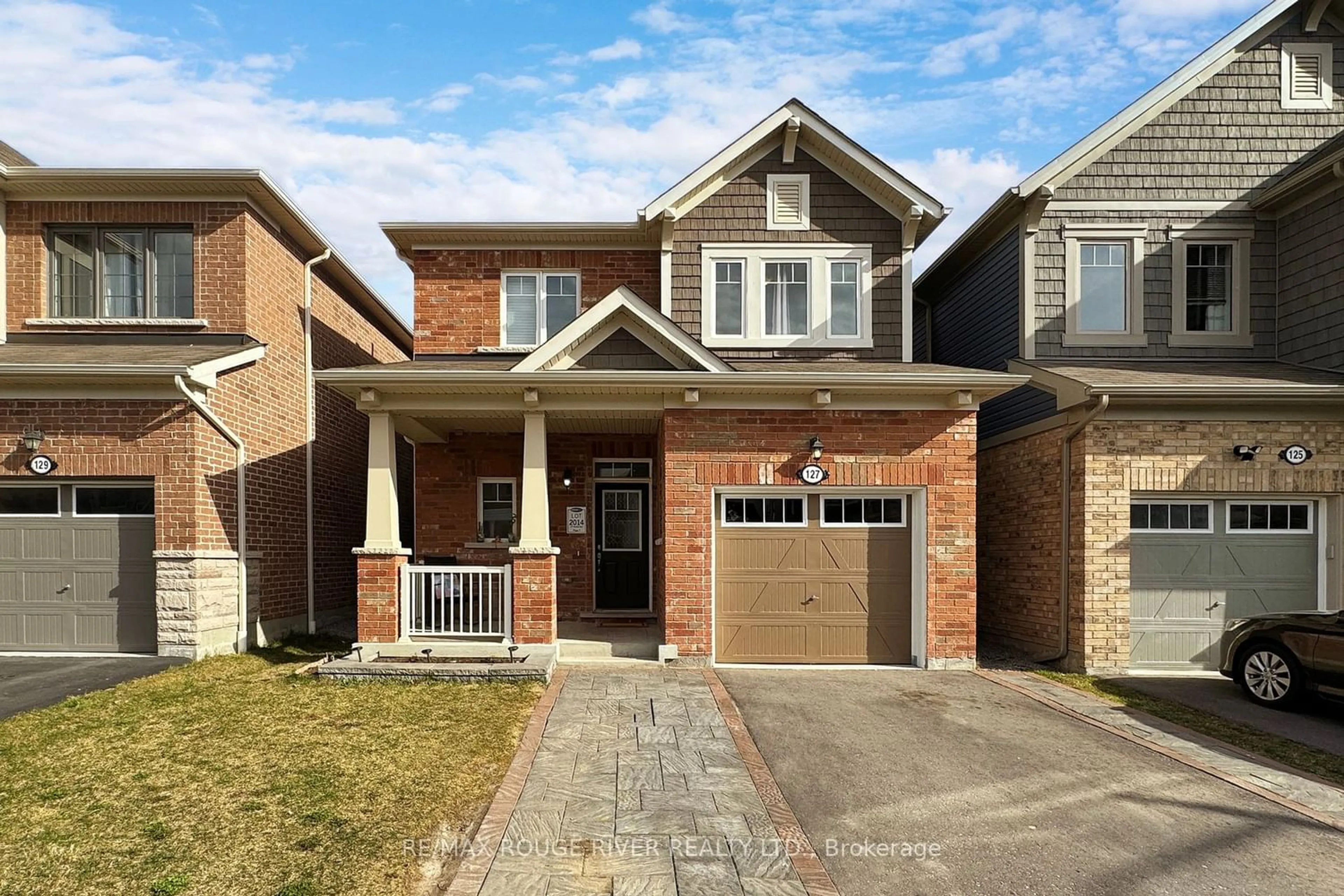 Home with brick exterior material for 127 Westfield Dr, Whitby Ontario L1P 0G1