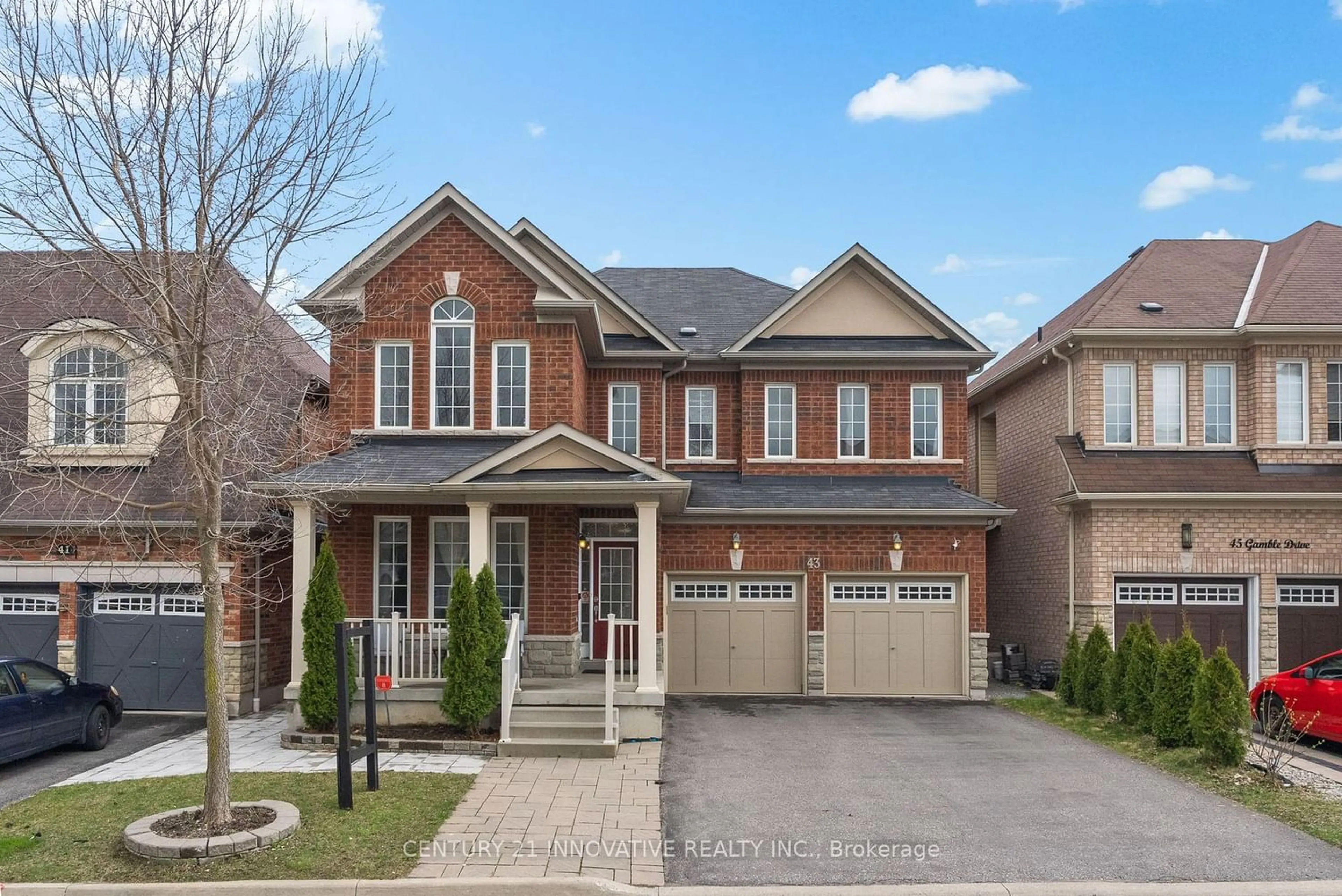 Home with brick exterior material for 43 Gamble Dr, Ajax Ontario L1Z 0H7