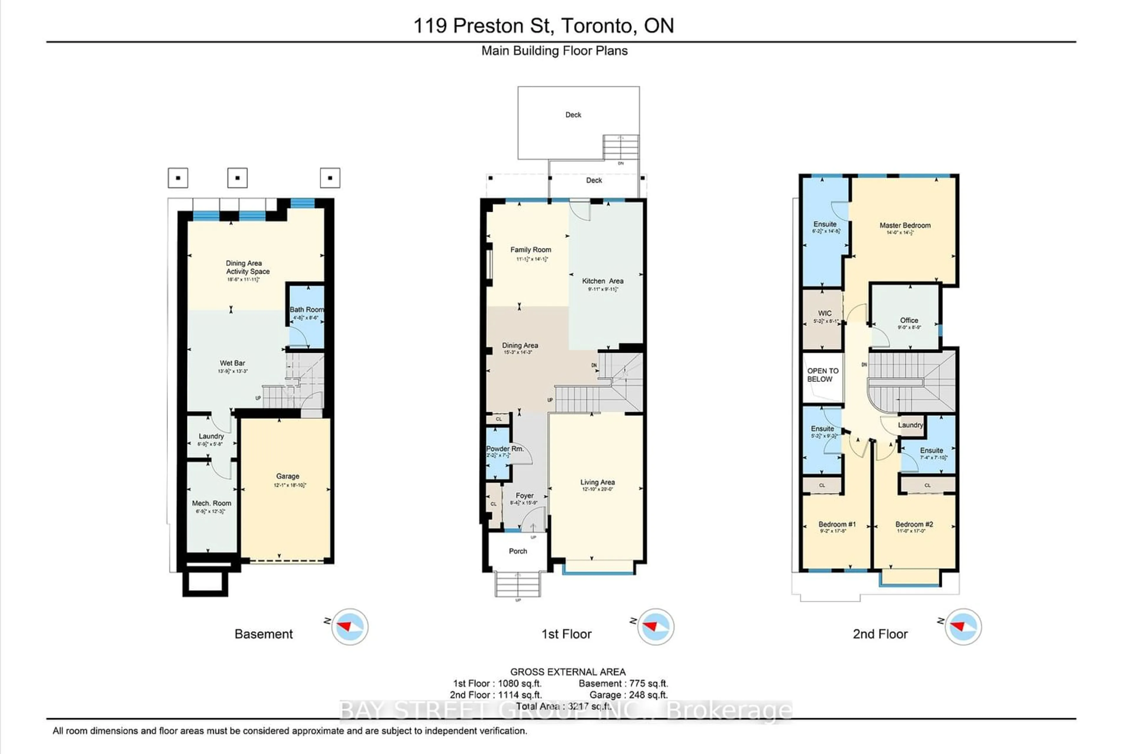 Floor plan for 119 Preston St, Toronto Ontario M1N 3N4