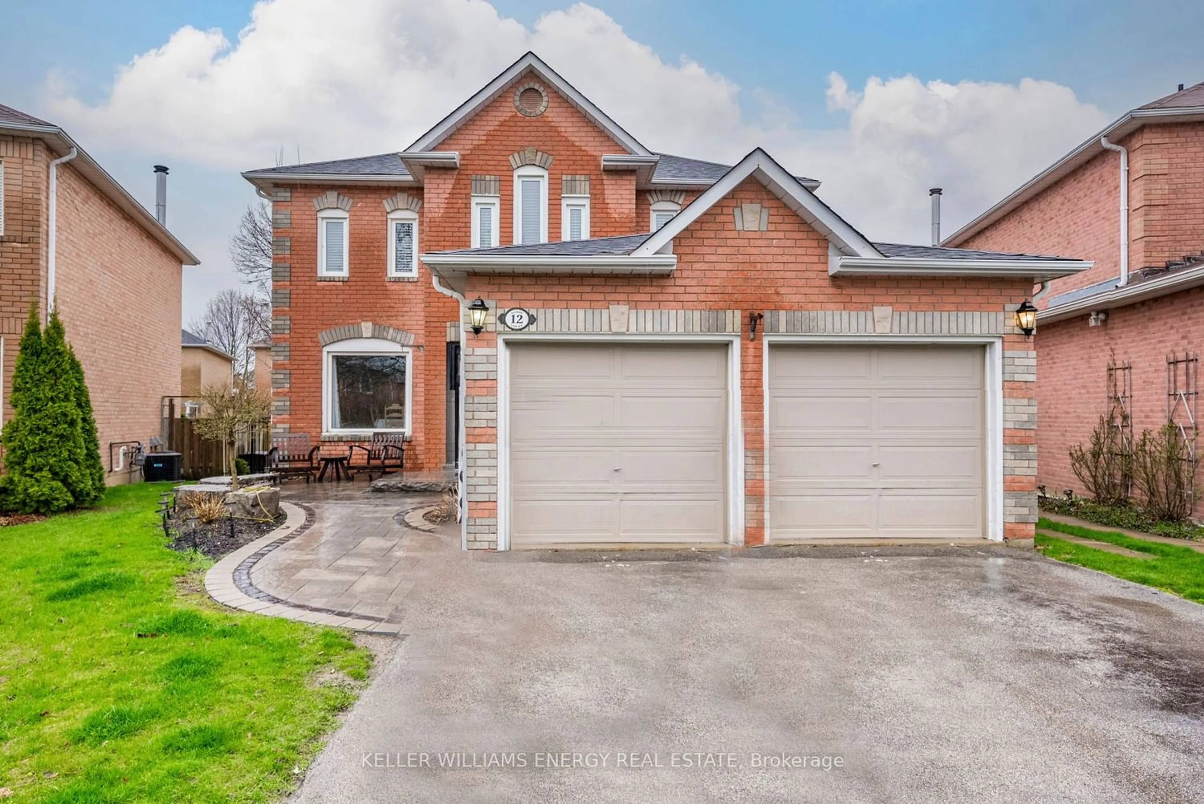 Home with brick exterior material for 12 Gandy Crt, Ajax Ontario L1T 3T7