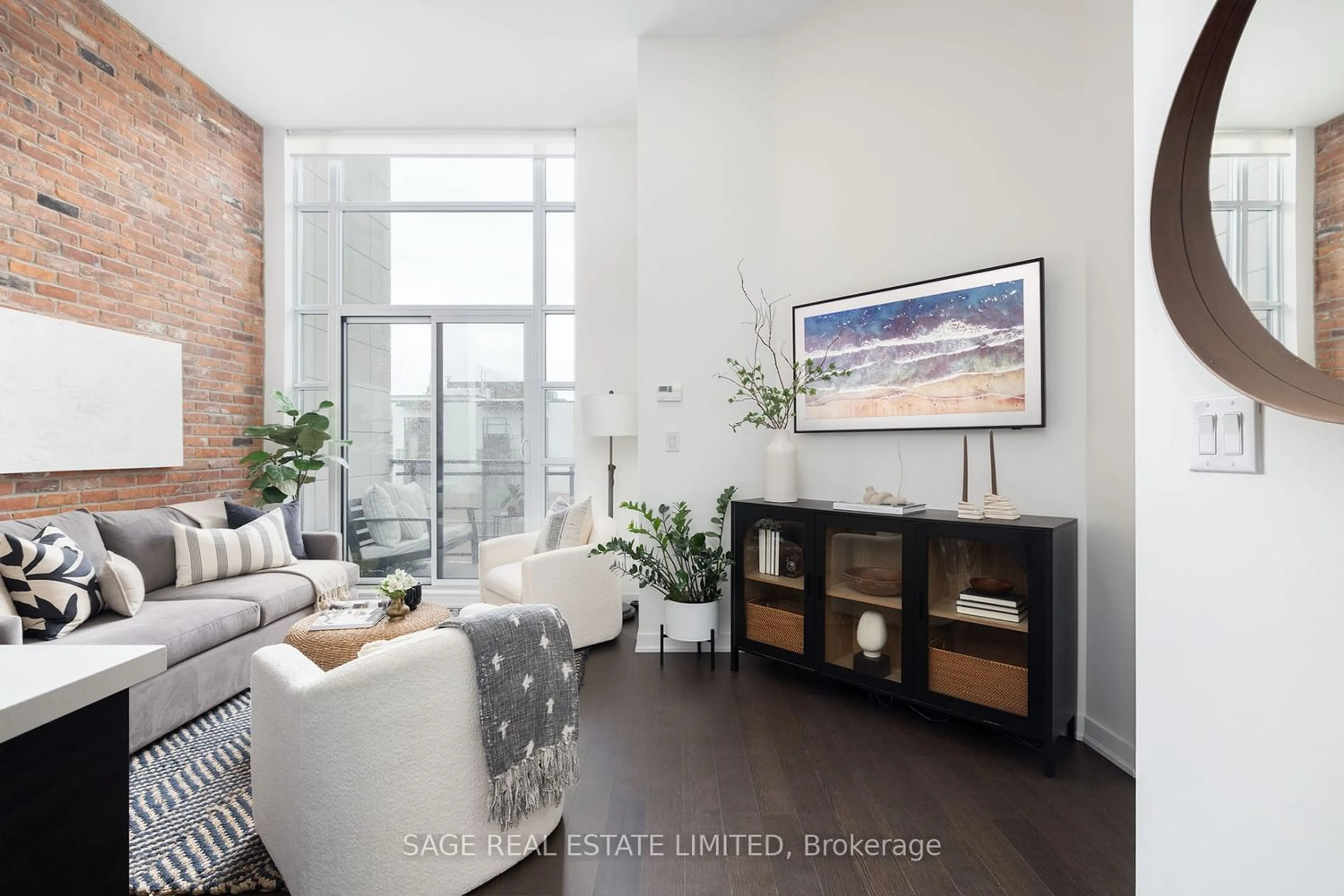 Living room for 88 Colgate Ave #Ph35, Toronto Ontario M4M 0A6